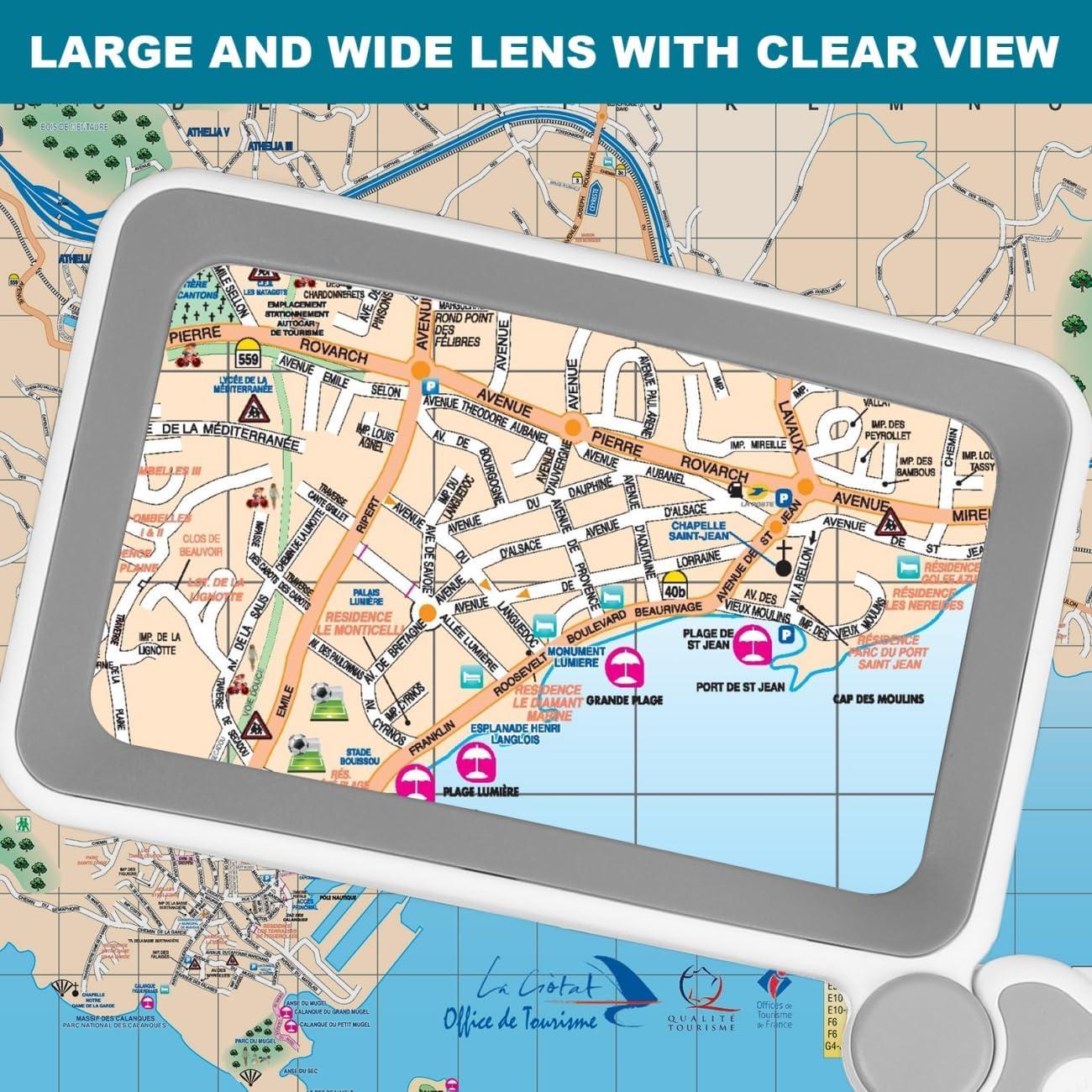 Lupa Recargable Tobegiga 5X con Luz LED para Lectura