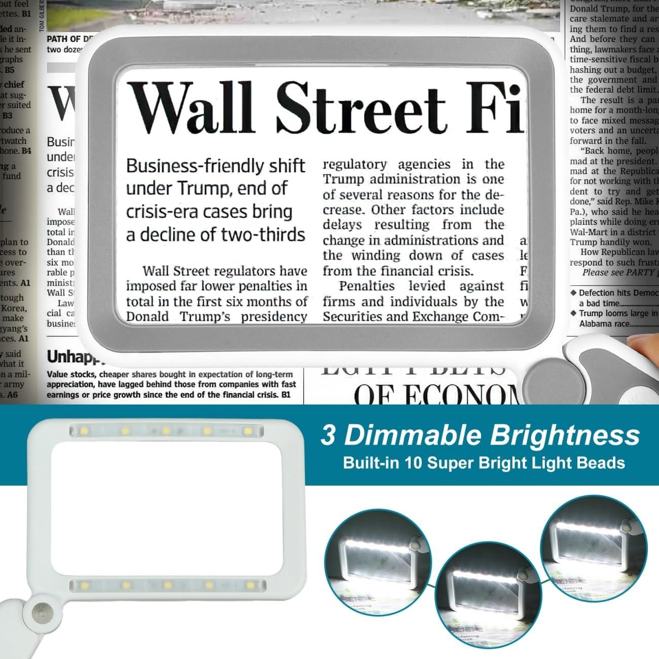 Lupa Recargable Tobegiga 5X con Luz LED para Lectura