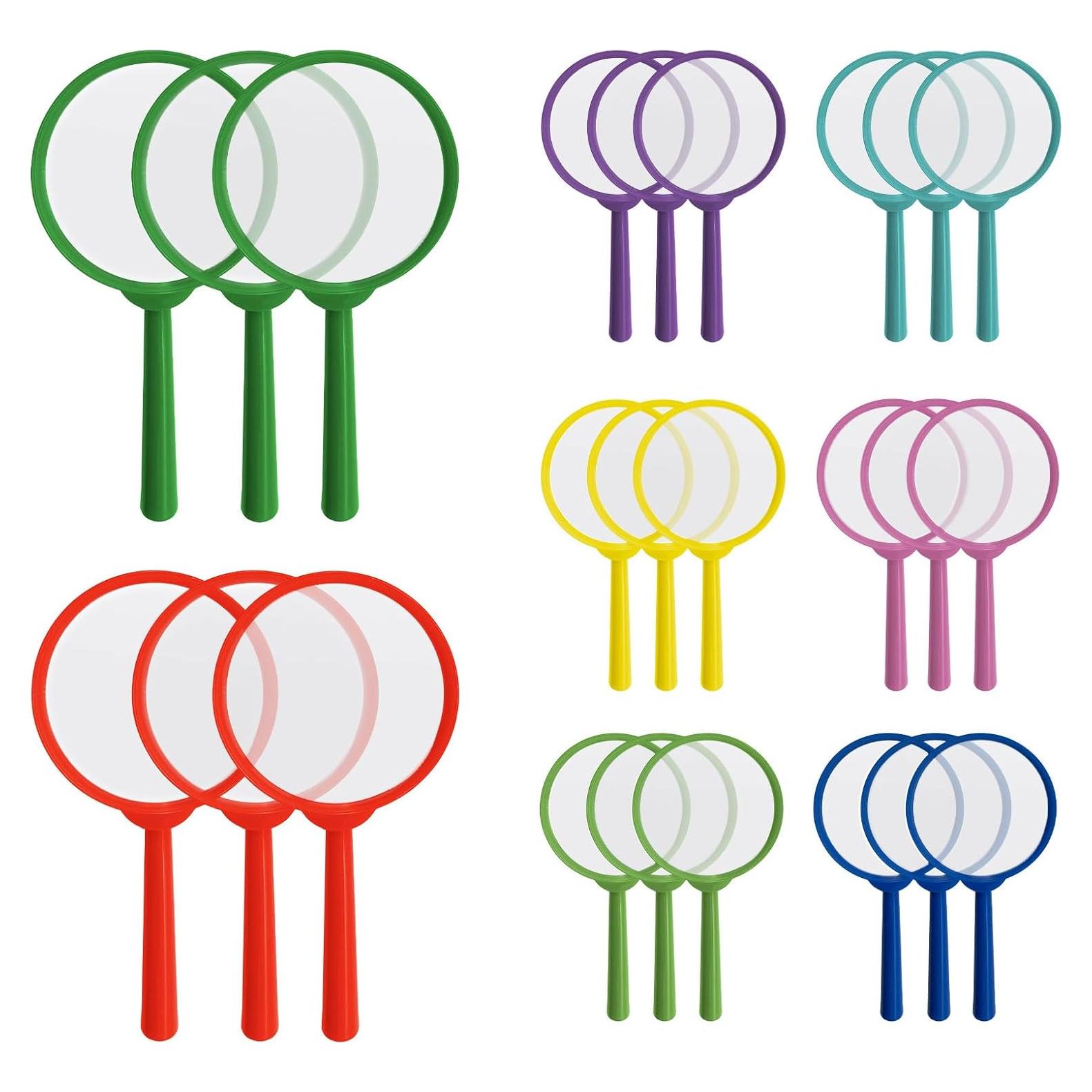 24 Lentes de Aumento Coloridos IRCHLYN 5X para Niños