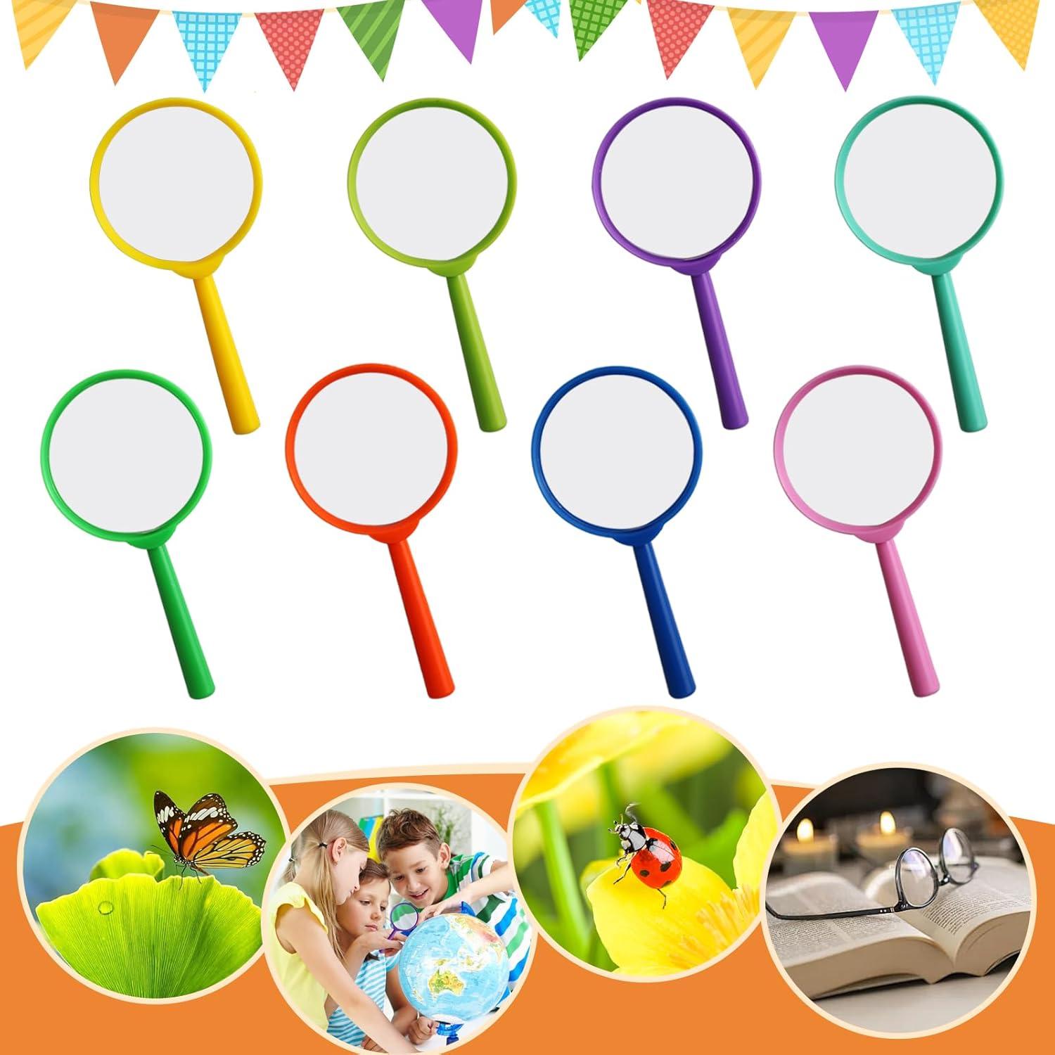 24 Lentes de Aumento Coloridos IRCHLYN 5X para Niños