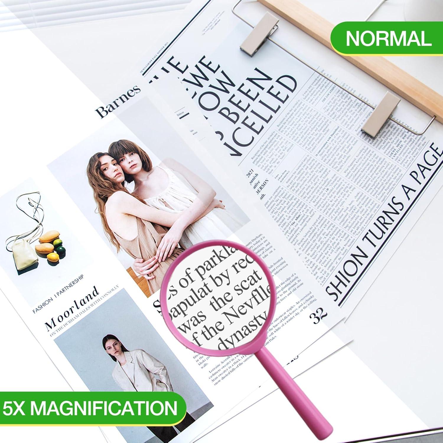 24 Lentes de Aumento Coloridos IRCHLYN 5X para Niños