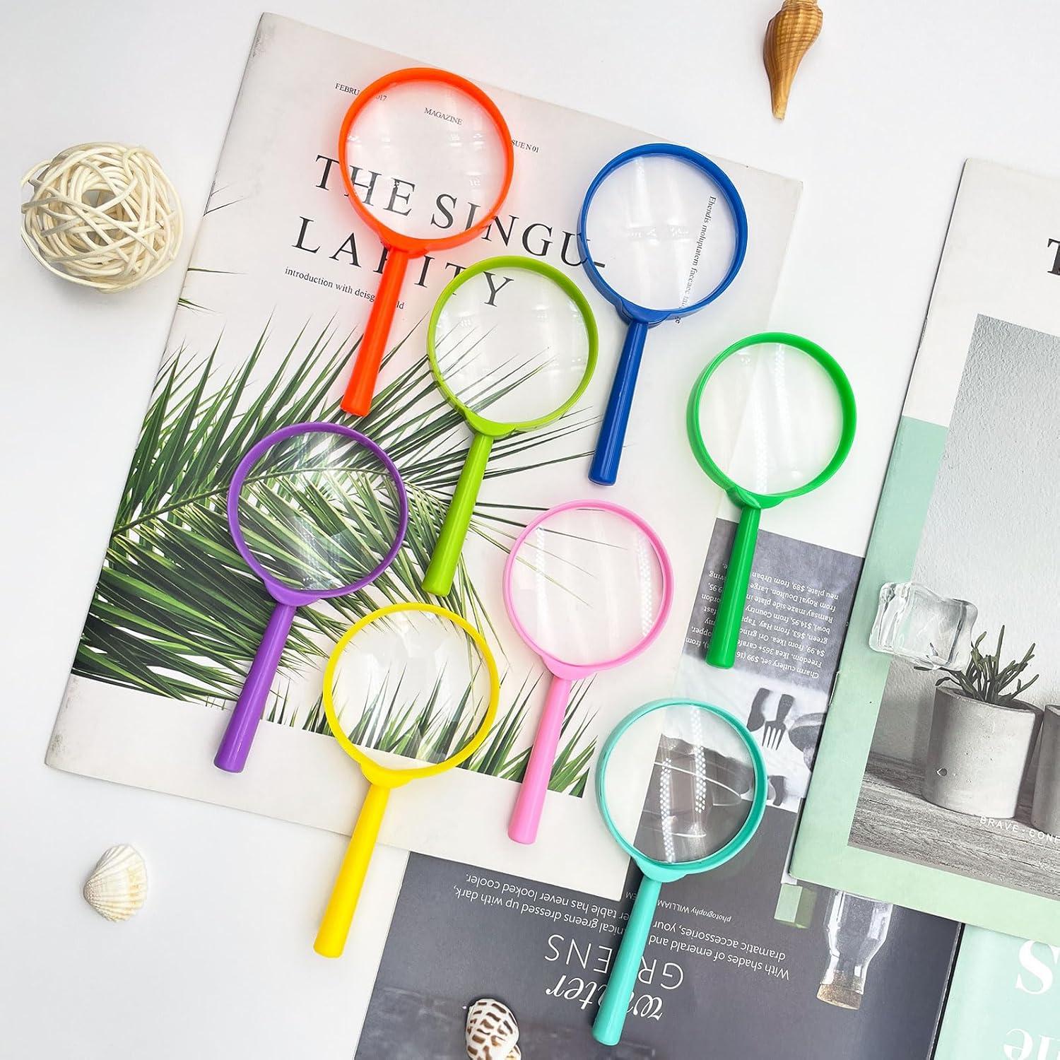 24 Lentes de Aumento Coloridos IRCHLYN 5X para Niños