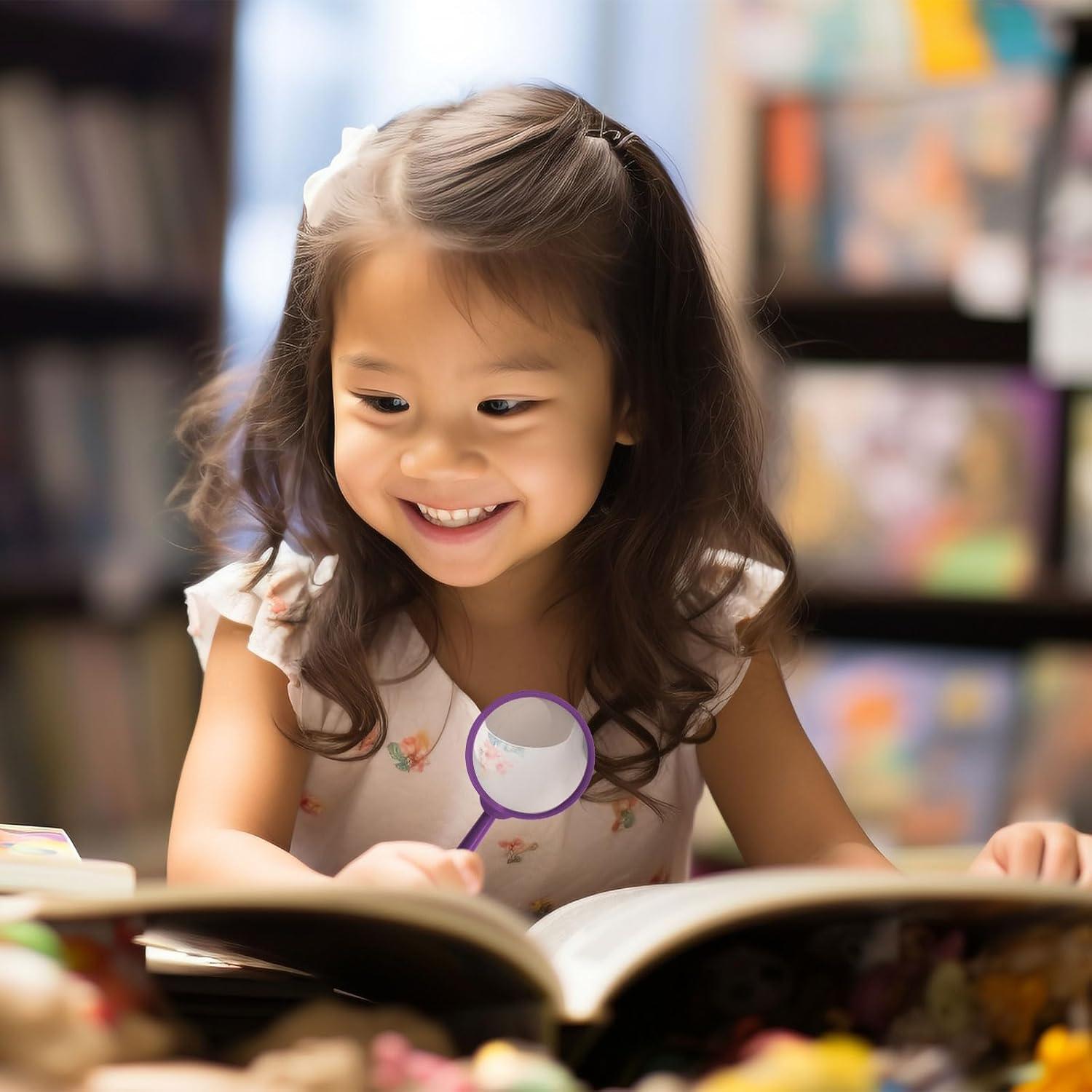 24 Lentes de Aumento Coloridos IRCHLYN 5X para Niños