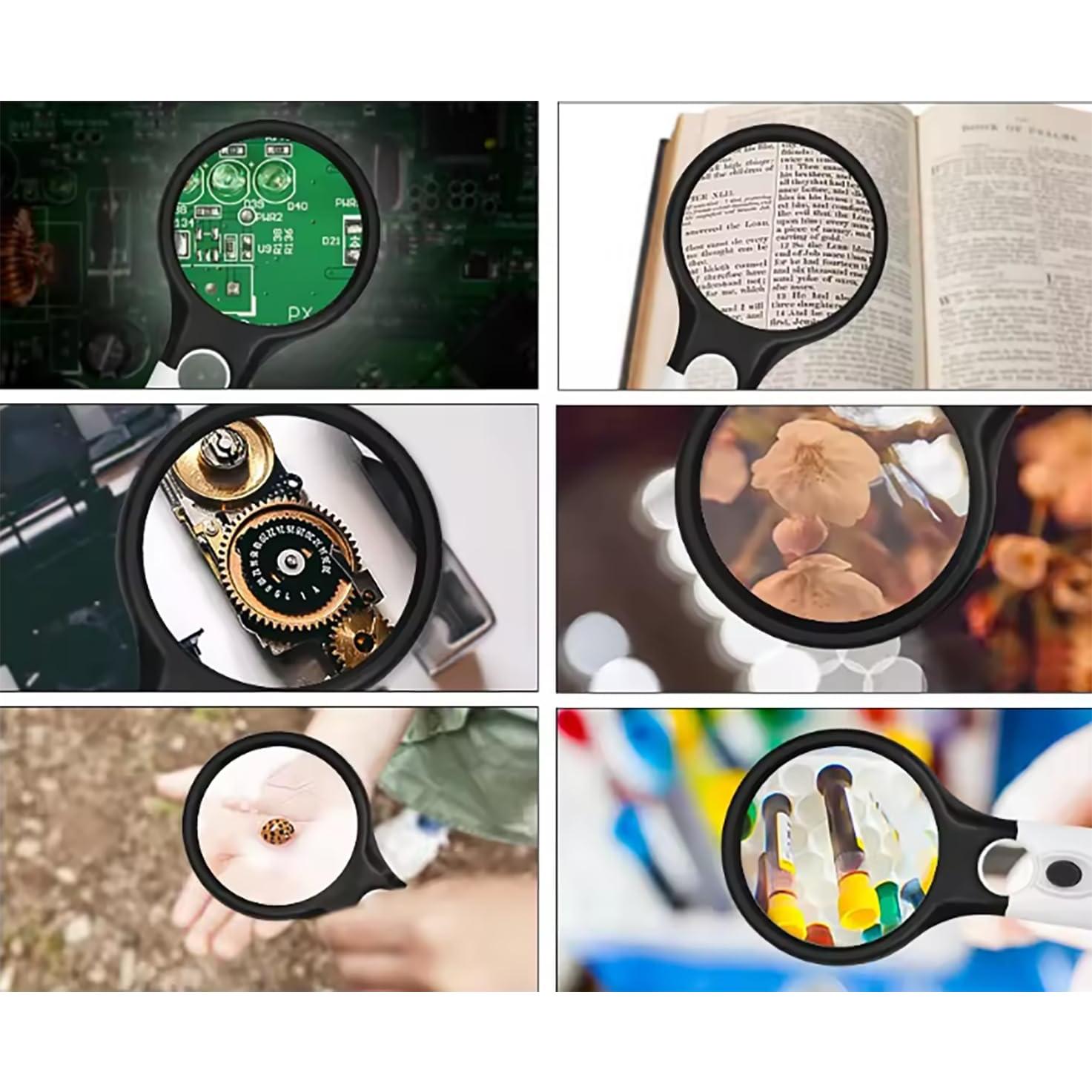 Lupa de Mano 100x CUTE 4 U con Luz LED para Lectura