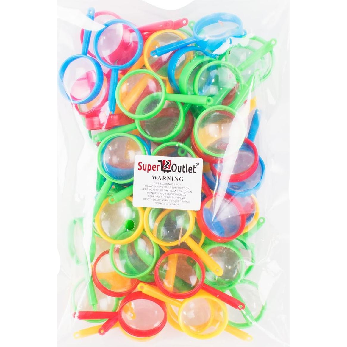 Mini Lentes de Aumento de Plástico Super Z Outlet - 72 Piezas