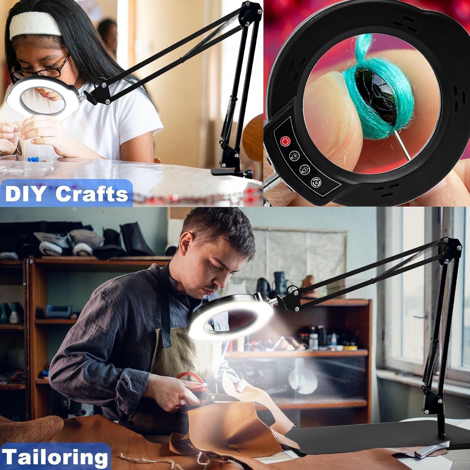 Lupa de 15X con Luz VvLons y Soporte Regulable