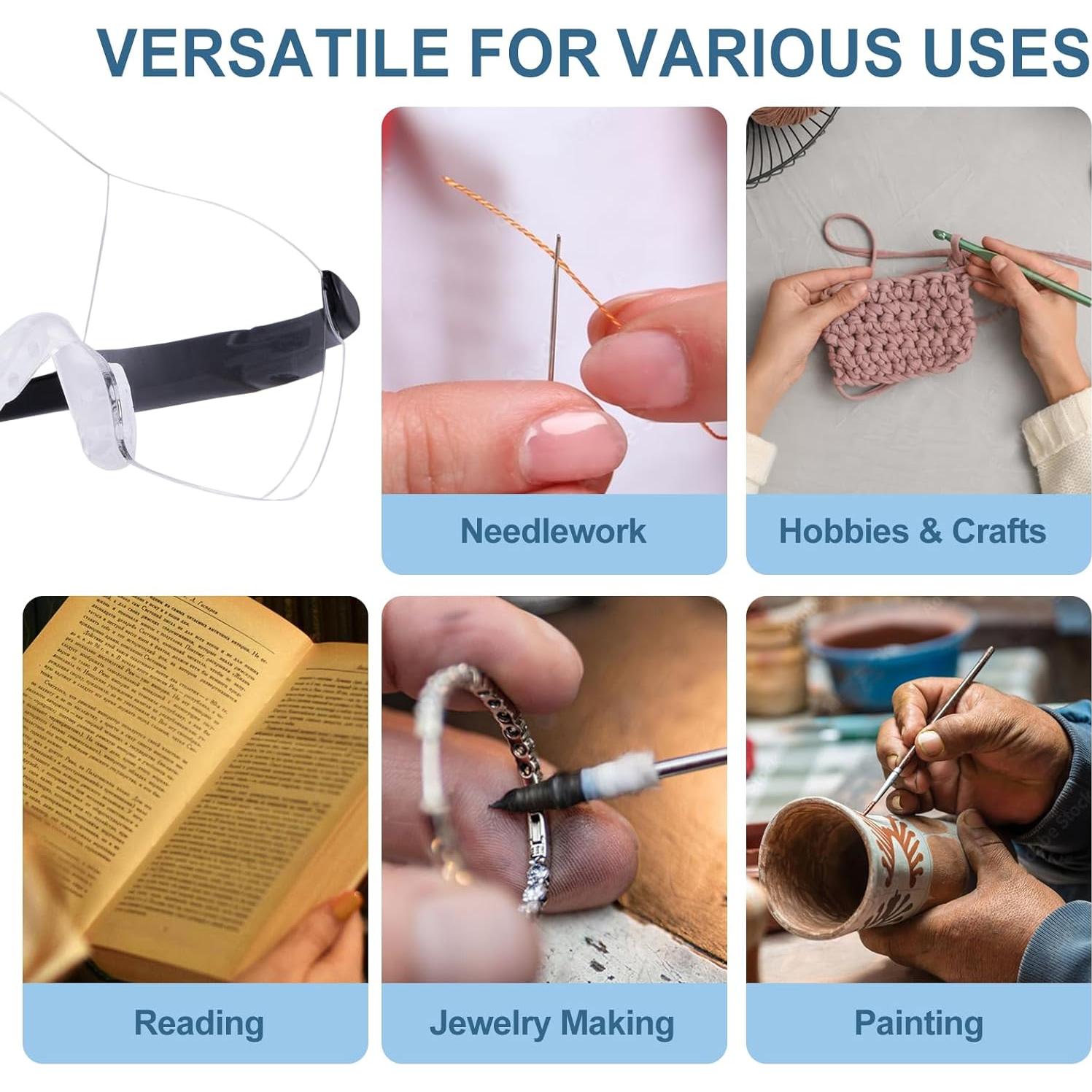 Gafas de Aumento 2.0X OuShiun para Lectura y Manualidades