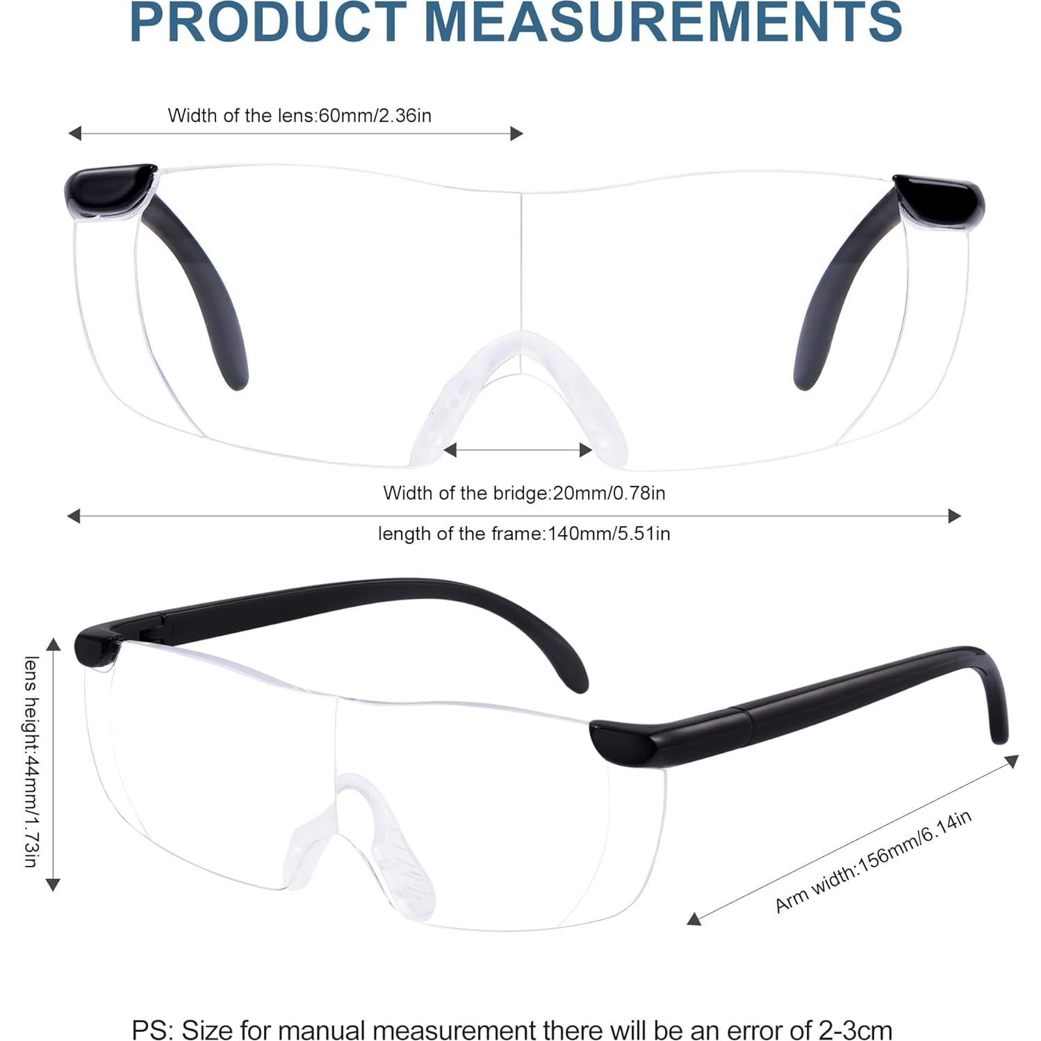 Gafas de Aumento 2.0X OuShiun para Lectura y Manualidades