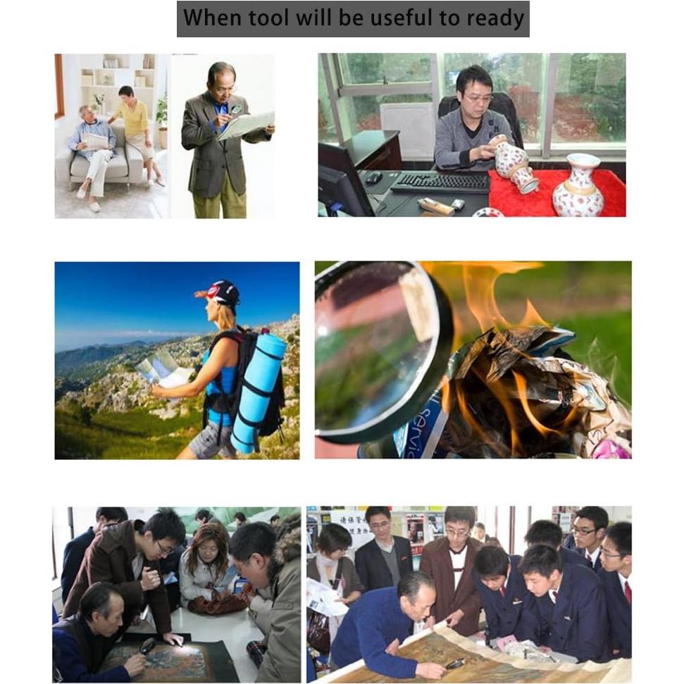 Lupa de Mano 10X Kadaon con Mango de Caoba 8.13 cm