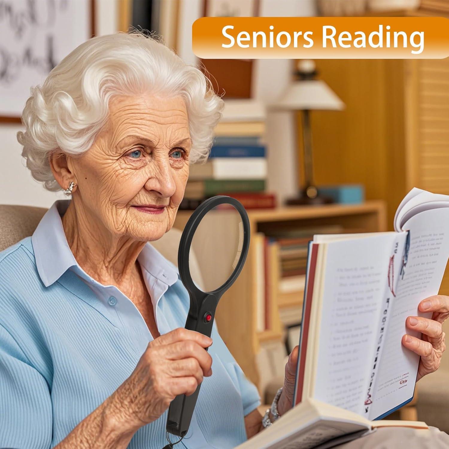 Lupa de Lectura Plegable SKGXMAGN 10X 30X 100mm para Ancianos