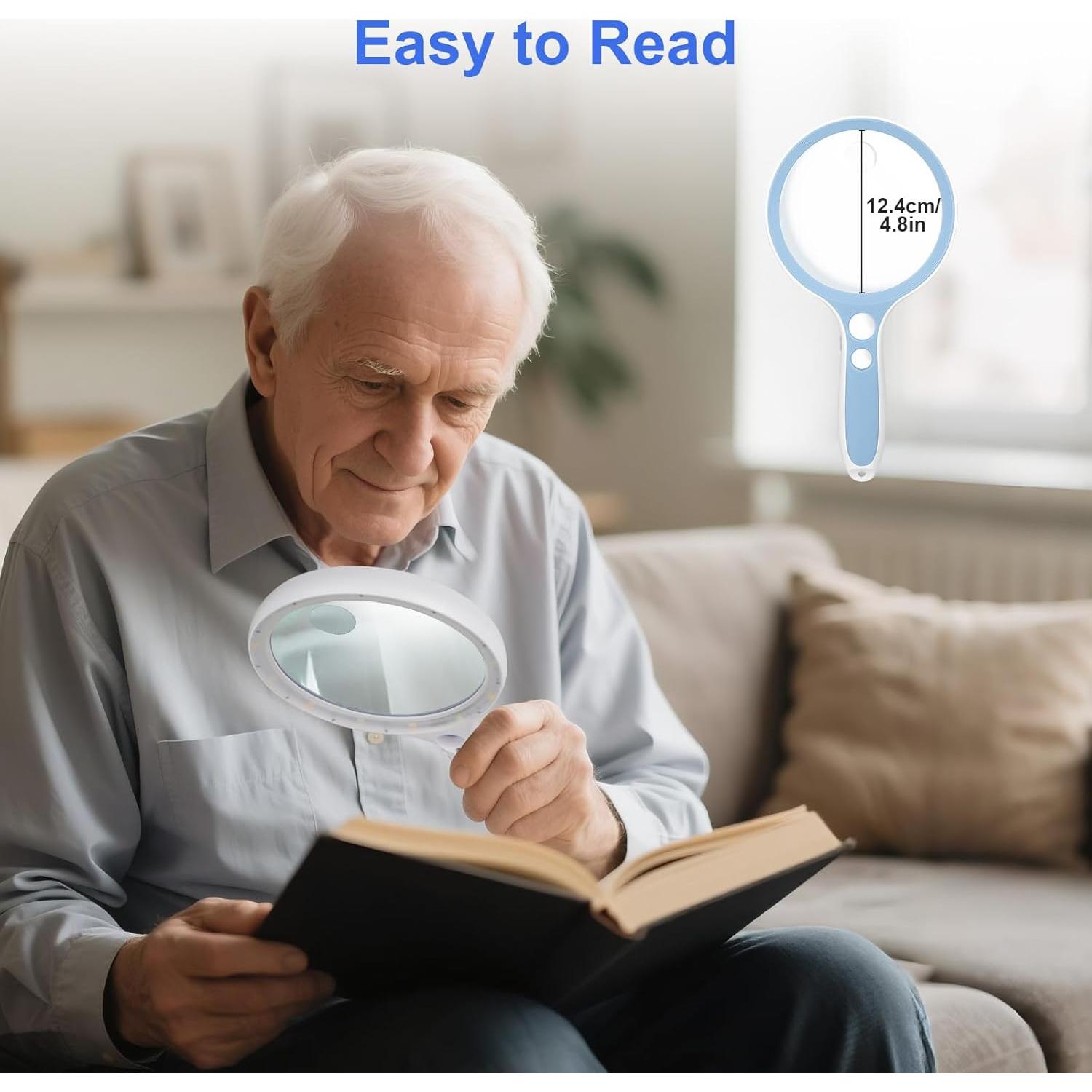 Lupa de Mano EEEKit 10X 25X 45X 60X con Luz LED