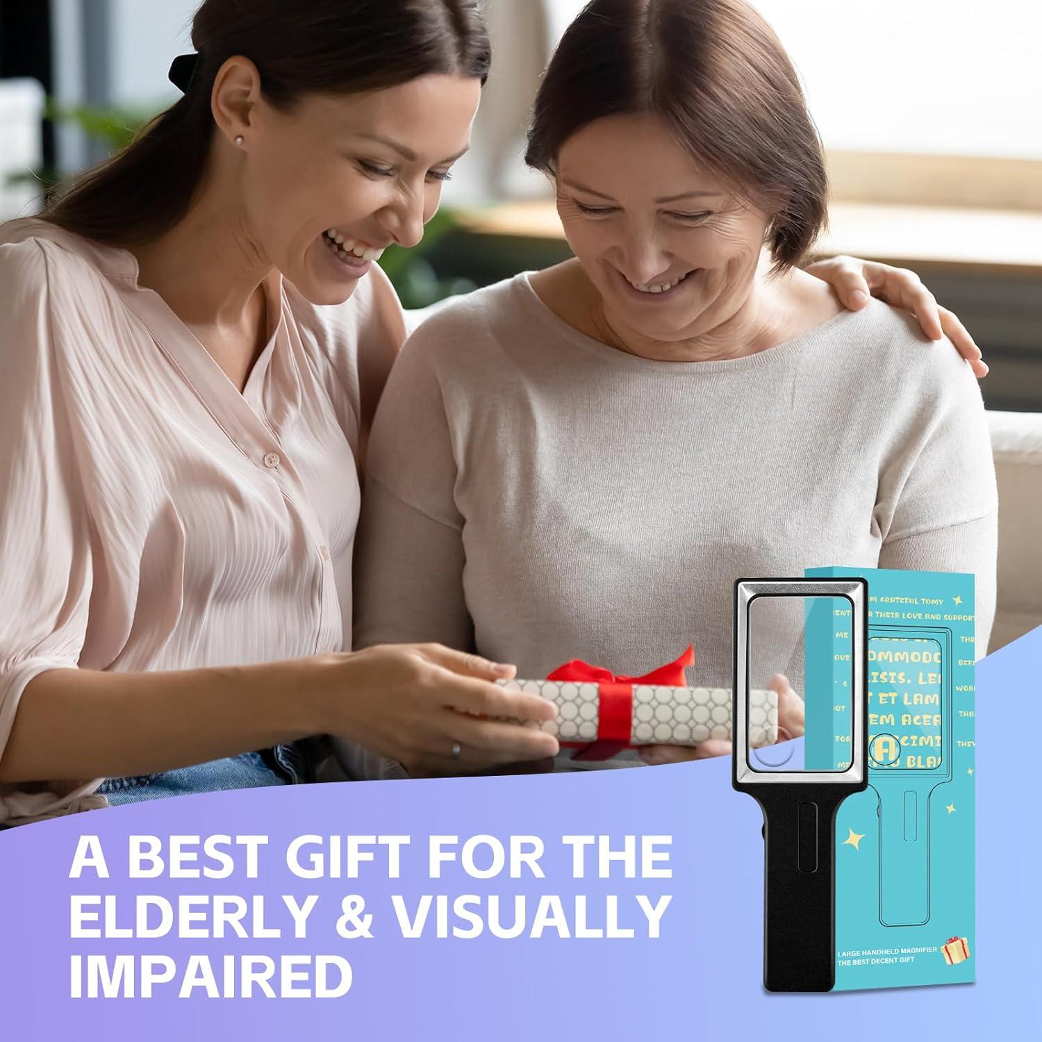 Lupa Rectangular HQGZQL 10X con Luz LED Regulable 11.1x6.1cm