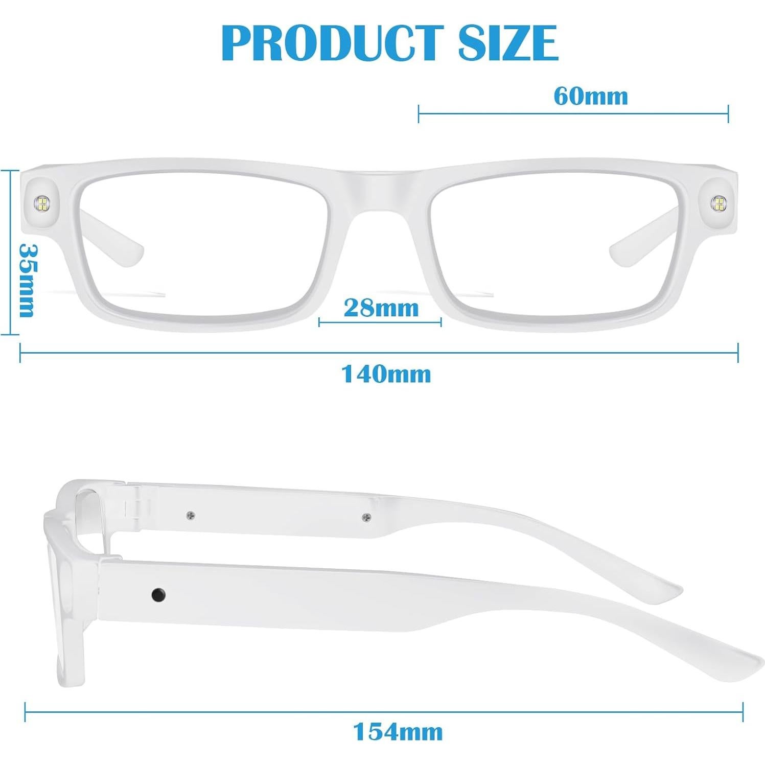 Lentes de Aumento 200% HQGZQL con Luz LED Recargables USB