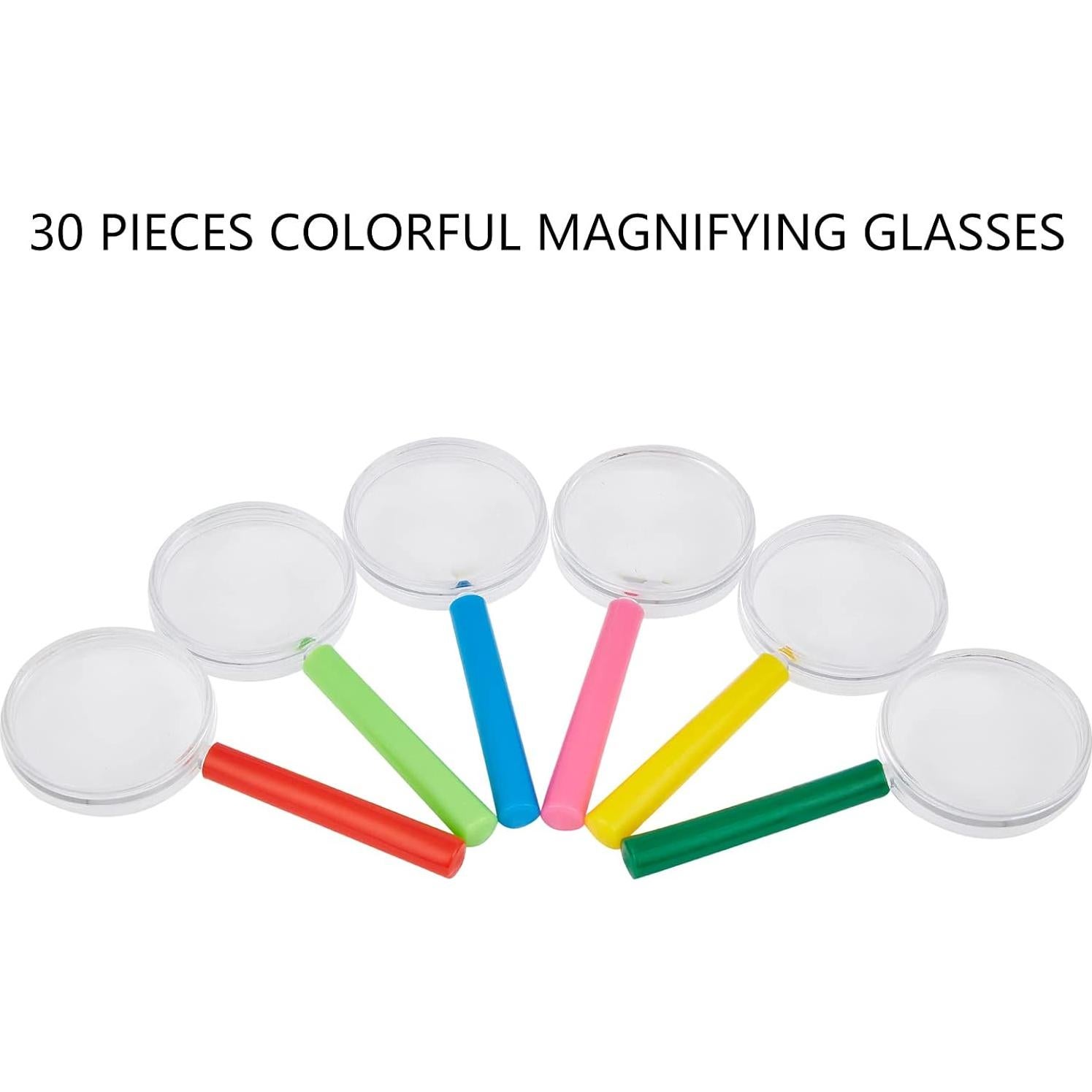 Lupas de Plástico Coloridas IRCHLYN - 30 Piezas para Niños