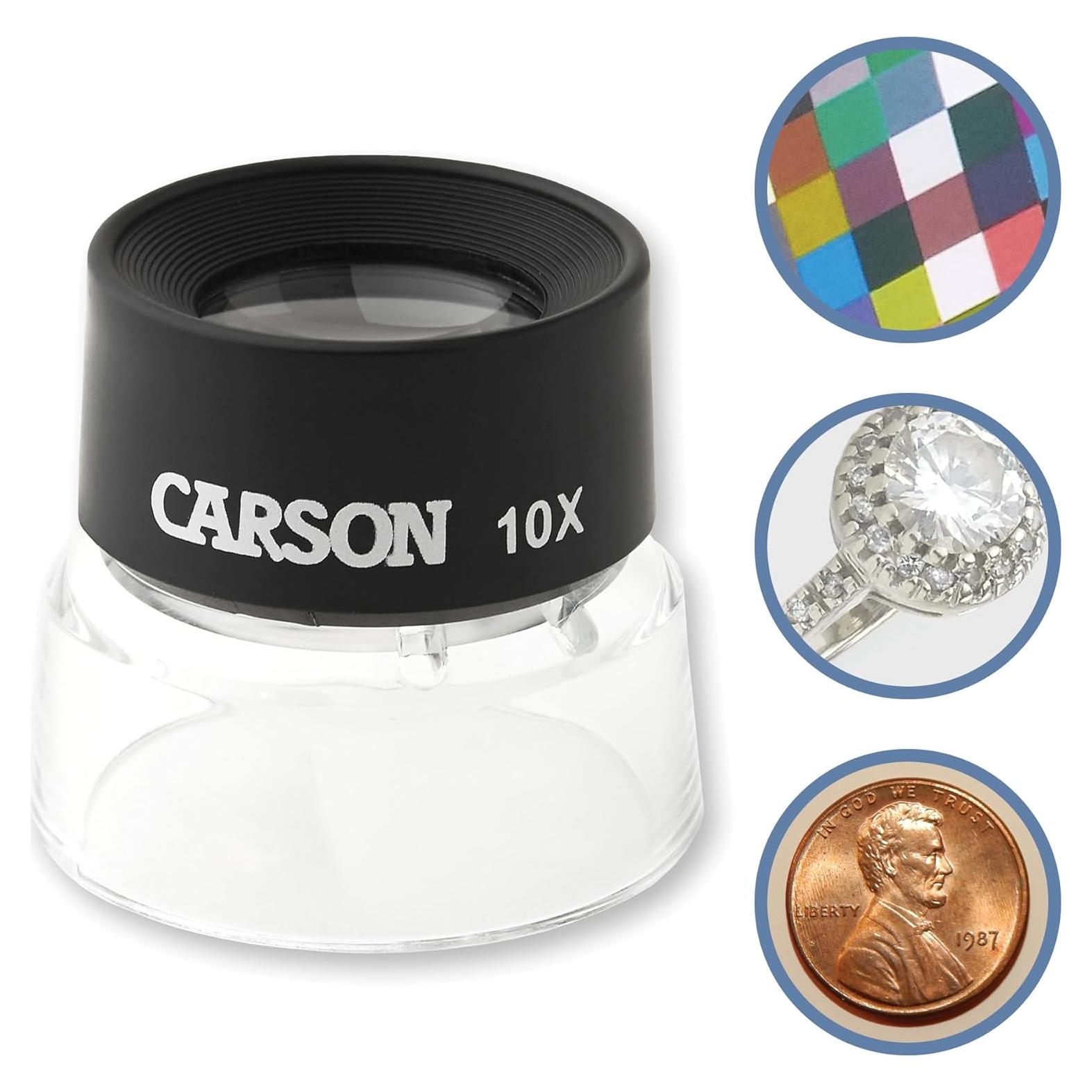 Lupa de Soporte Carson LumiLoupe 10x con Luz Ambiental