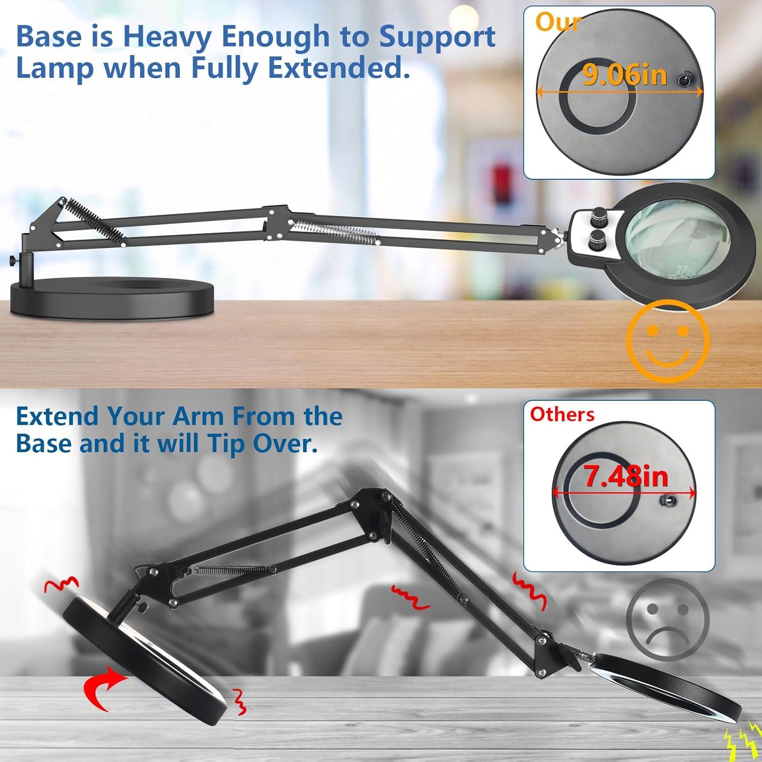 Lupa de Aumento 12X HITTI con Luz LED y Abrazadera