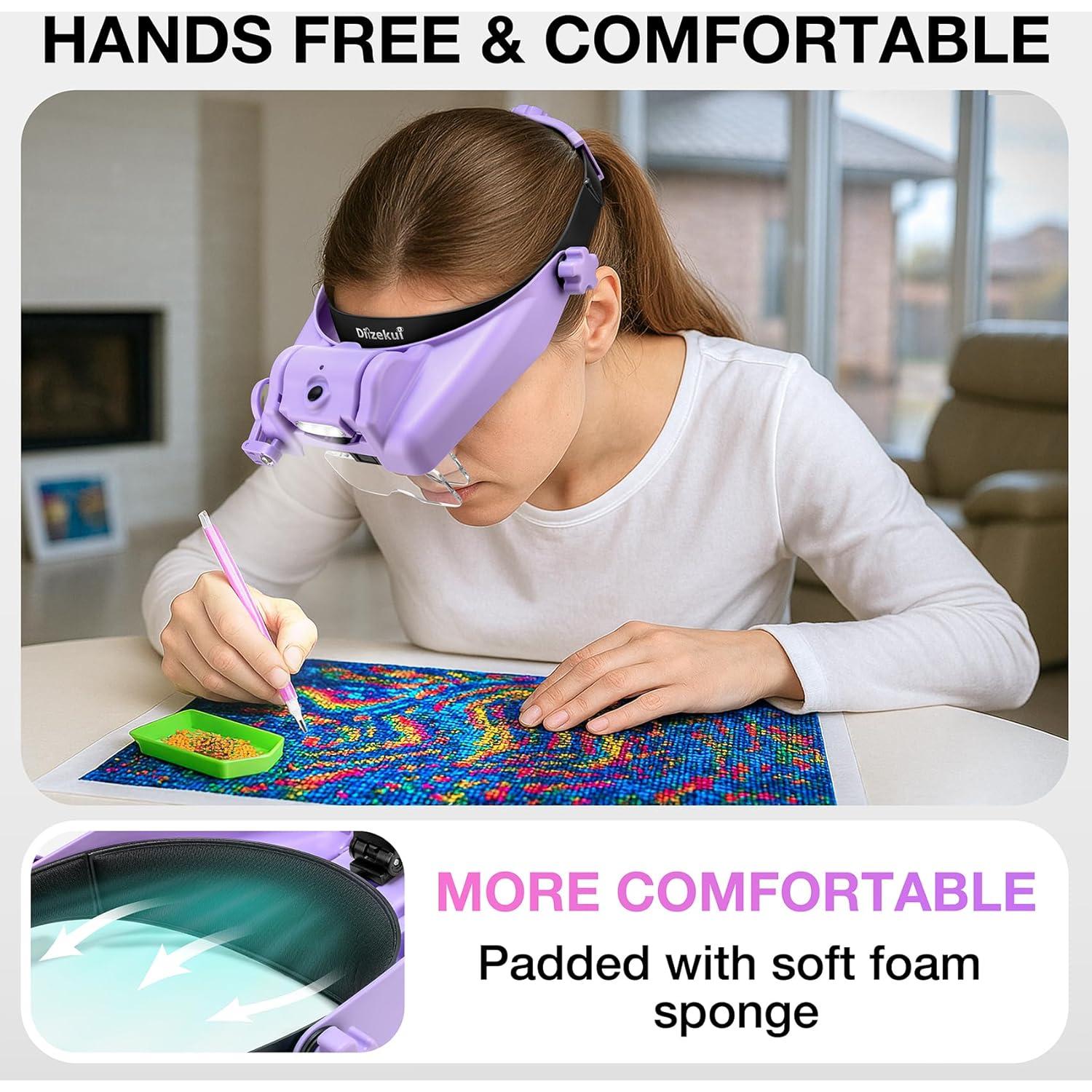 Lupa con Luz Dilzekui 14X, 5 Lentes Desmontables, USB-C