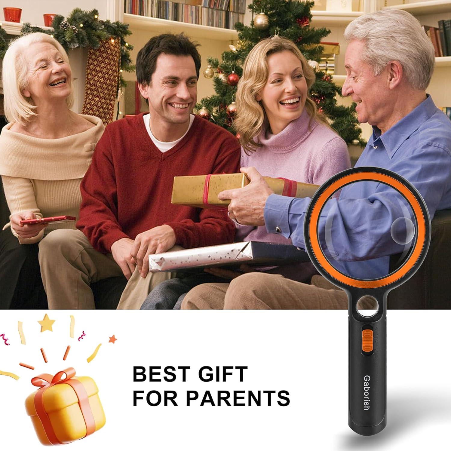 Lupa iluminada GABORISH 10X 20X 45X con 30 luces LED