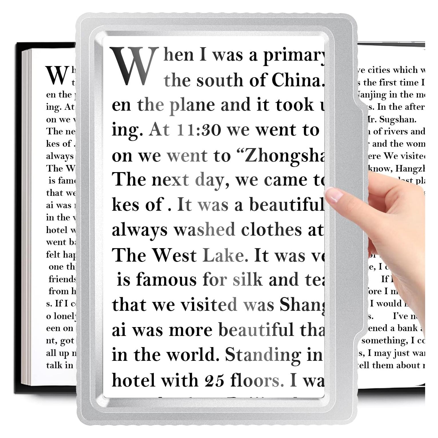 Lupa de Lectura 5X JUOIFIP Plata para Ancianos