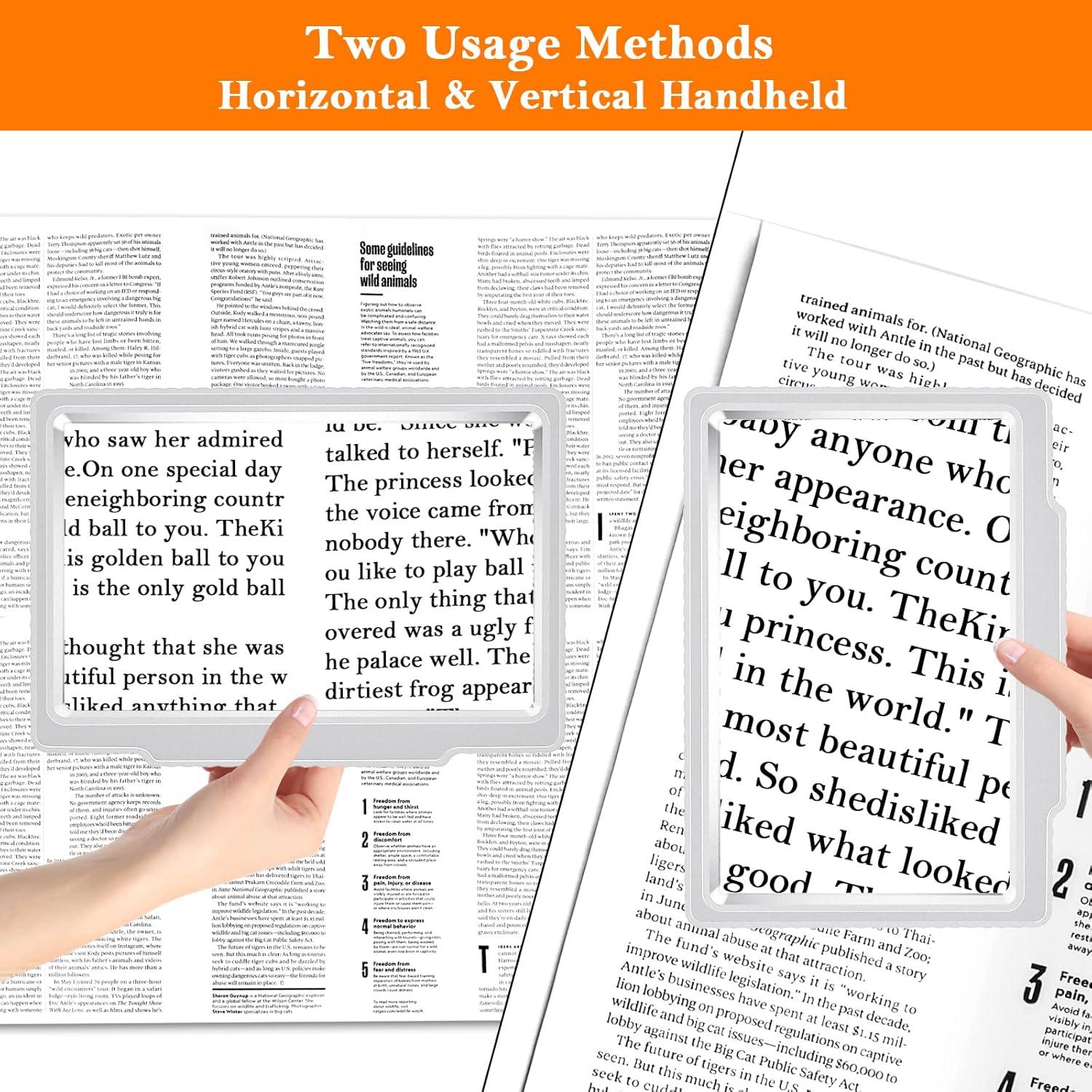 Lupa de Lectura 5X JUOIFIP Plata para Ancianos