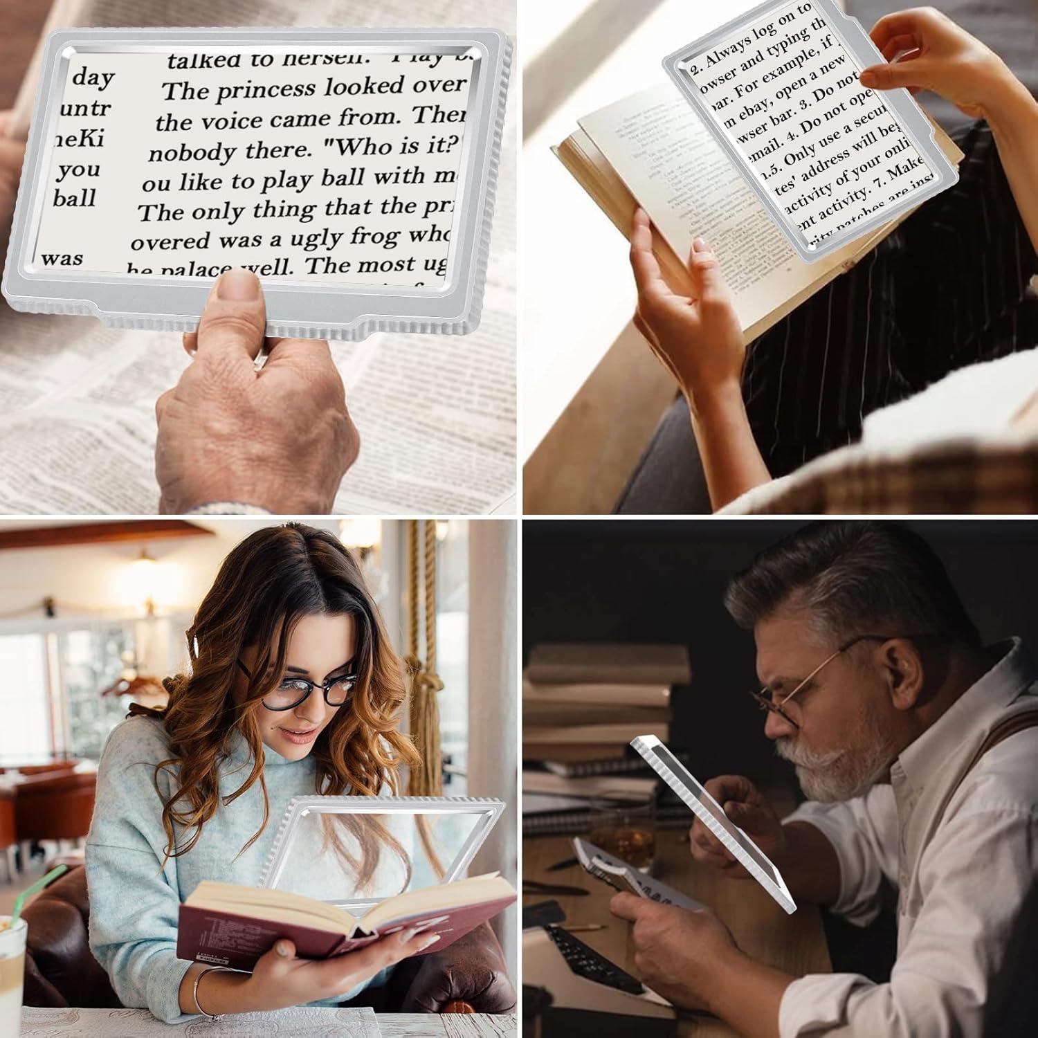 Lupa de Lectura 5X JUOIFIP Plata para Ancianos