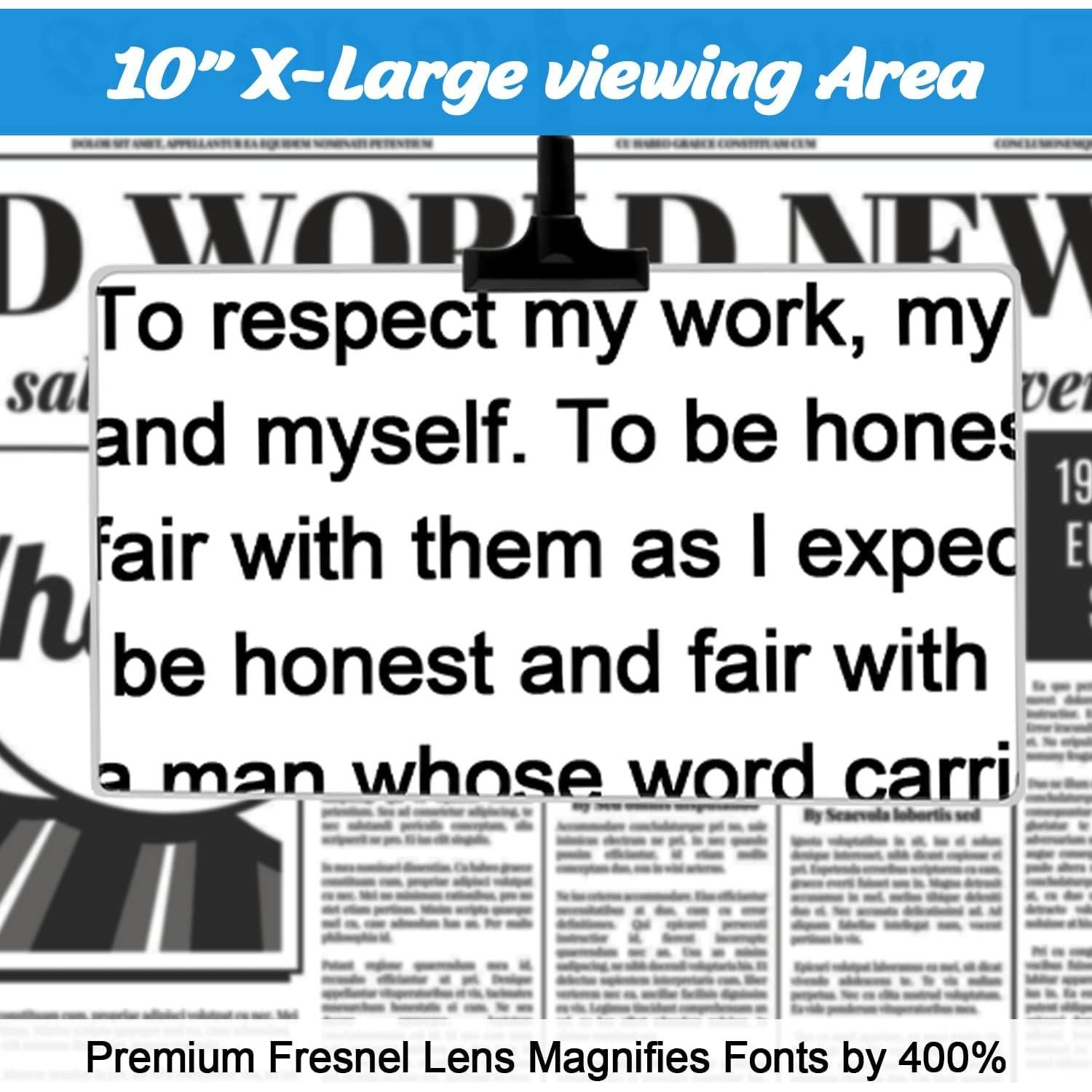 Lupa de Soporte JUOIFIP 25.4x15.24 cm 4x Magnificación