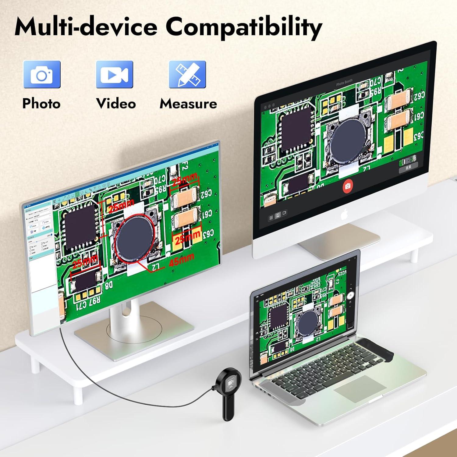 Lupa Electrónica Leipan HM020 100X 2" Pantalla IPS Luz UV