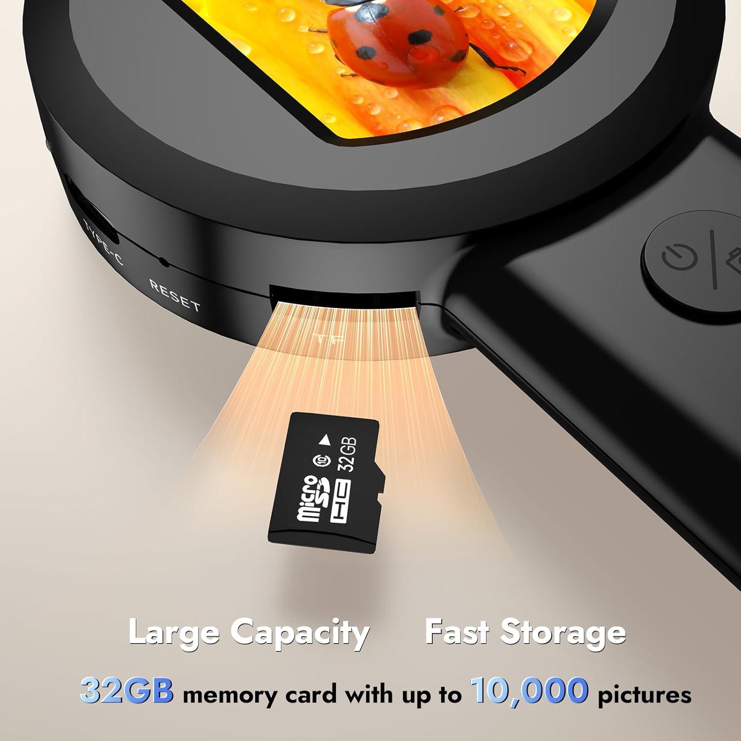 Lupa Electrónica Leipan HM020 100X 2" Pantalla IPS Luz UV