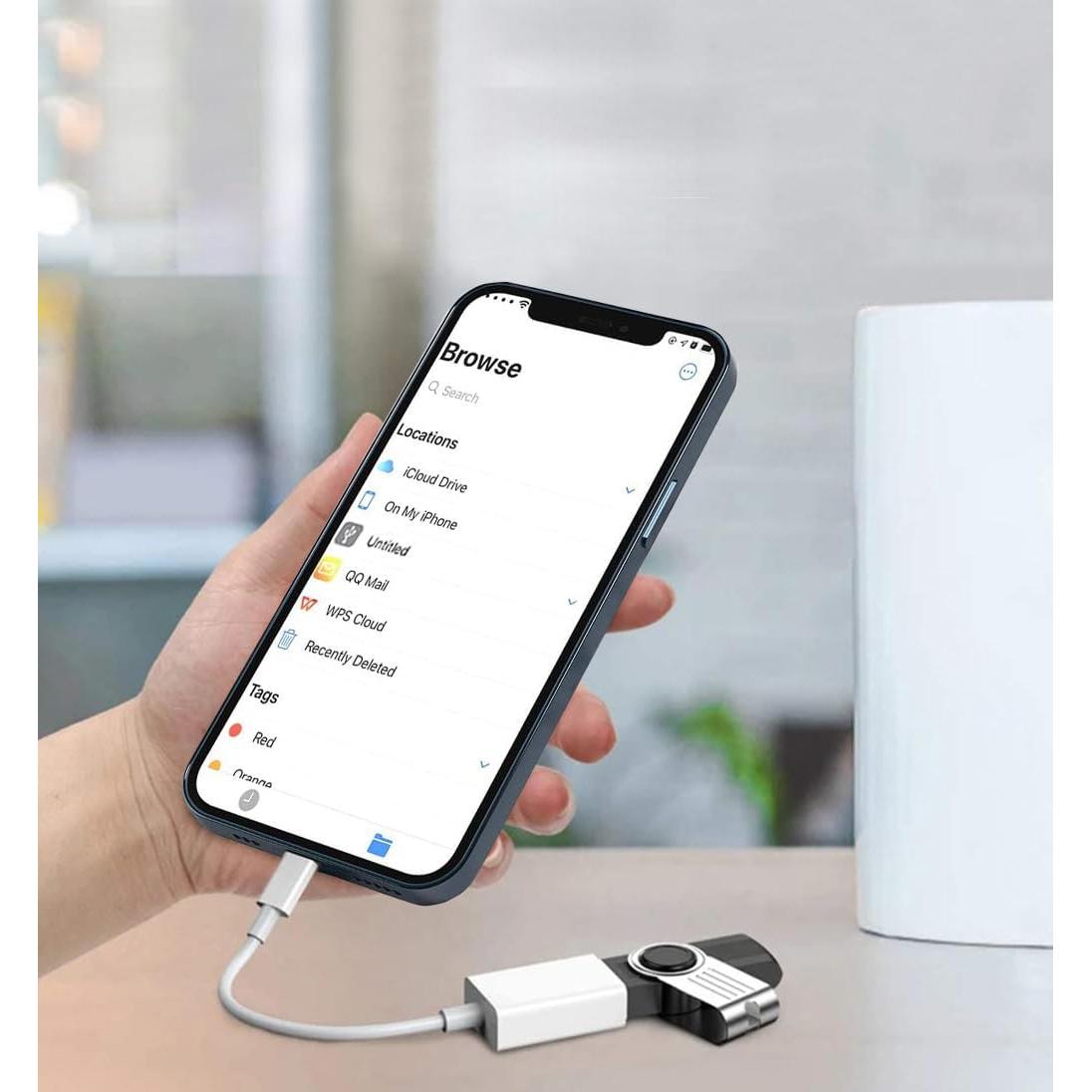 Adaptador Lightning a USB Wahbite OTG para iPhone y iPad