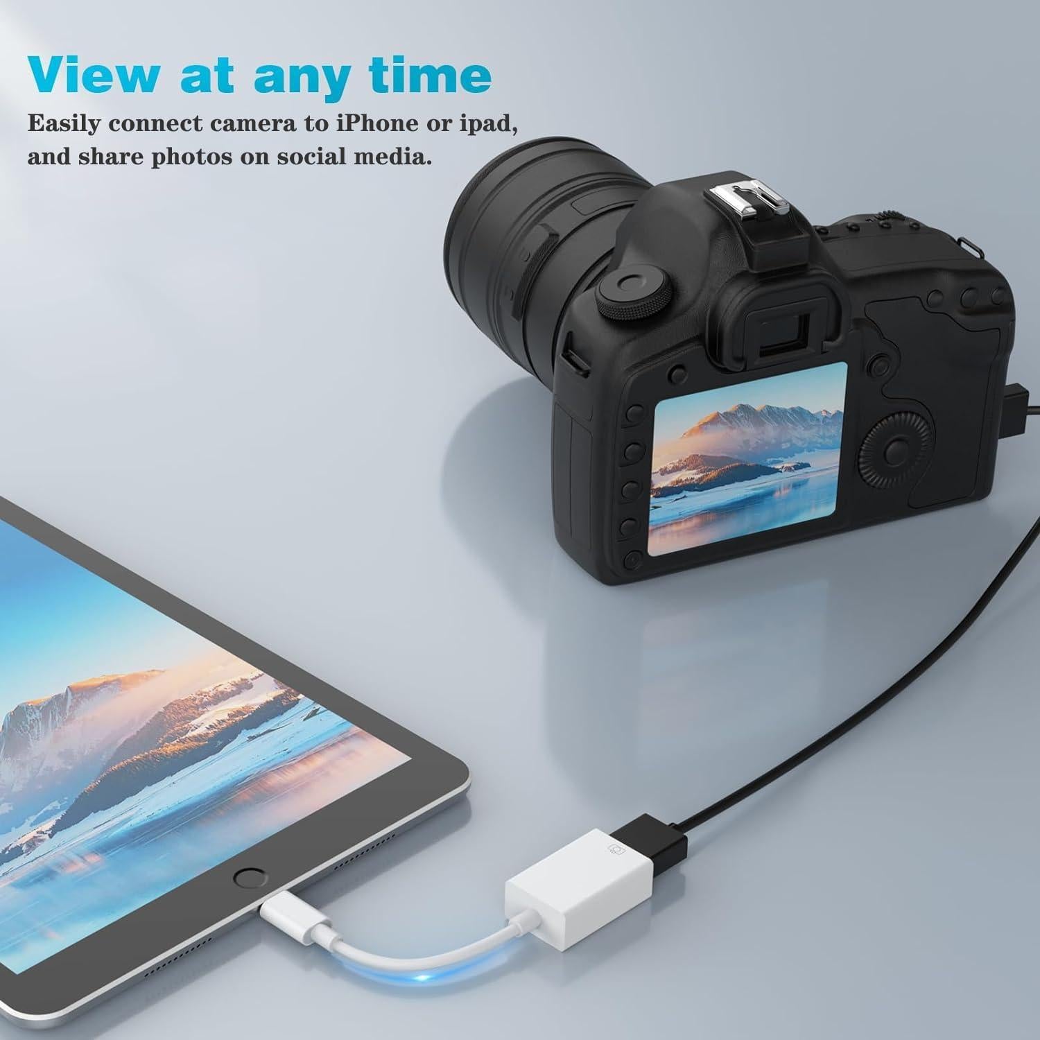 Adaptador Lightning a USB Wahbite OTG para iPhone y iPad