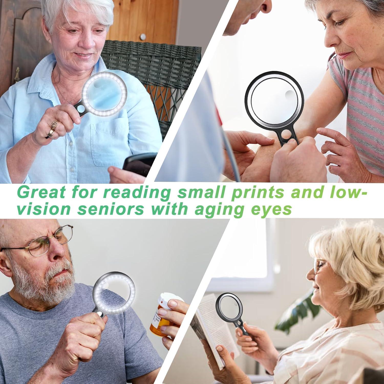 Lupa iluminada Ntrjtrss 30X con 30 LEDs y lente anti-reflejo