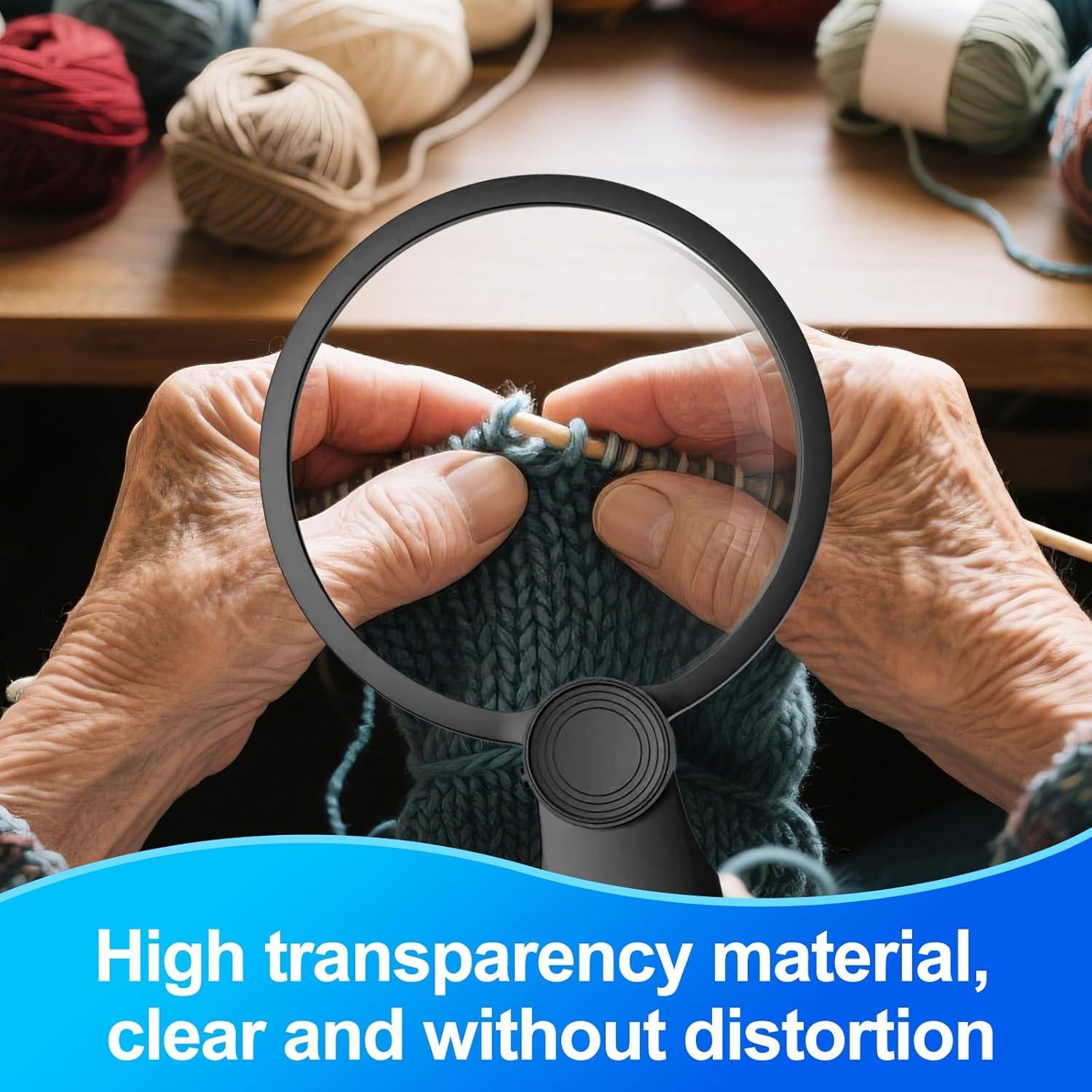 Lupa de Mano KINSUTO 5X con Luz LED Recargable para Lectura