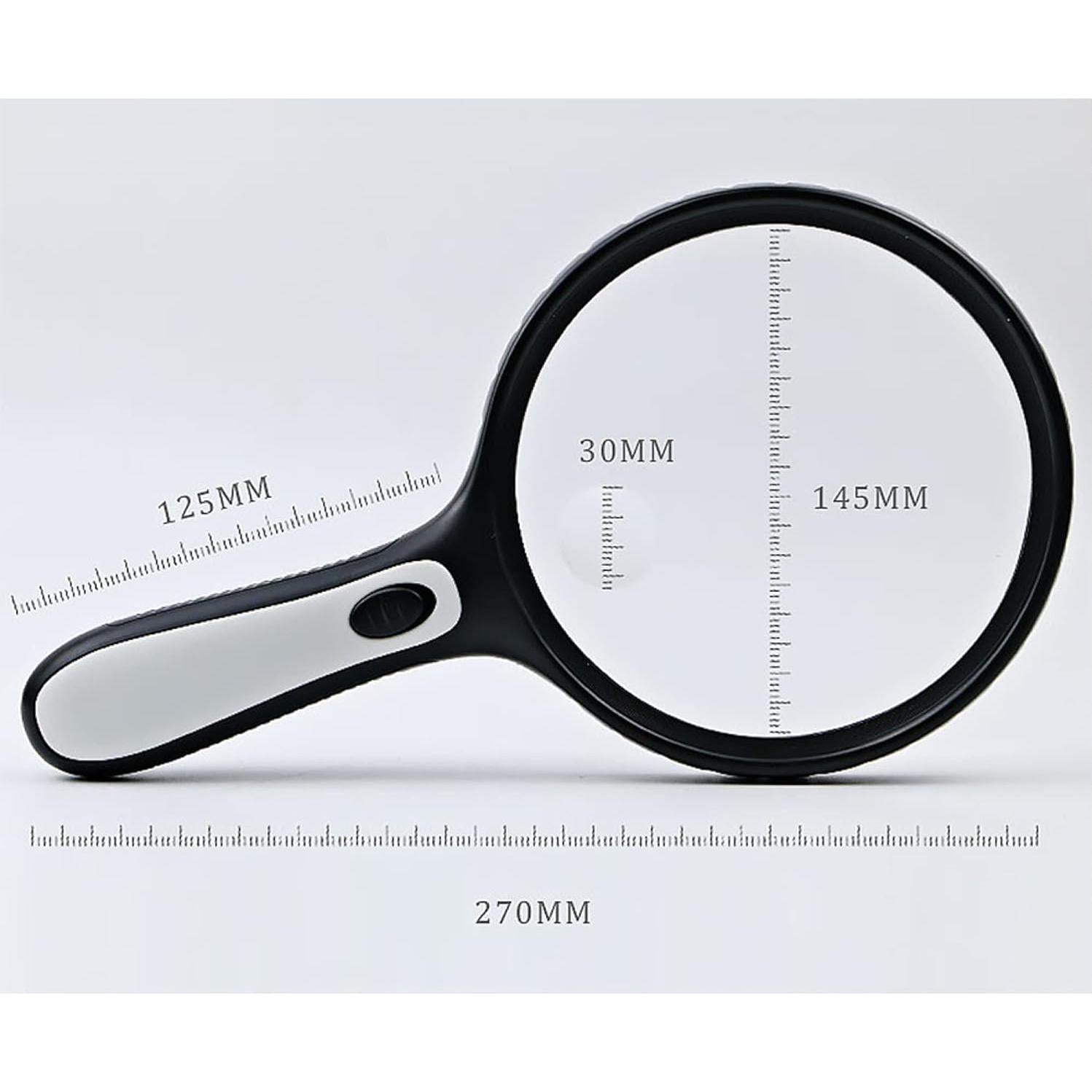 Lupa iluminada YJZXXLSH 3-30X con luz LED para lectura