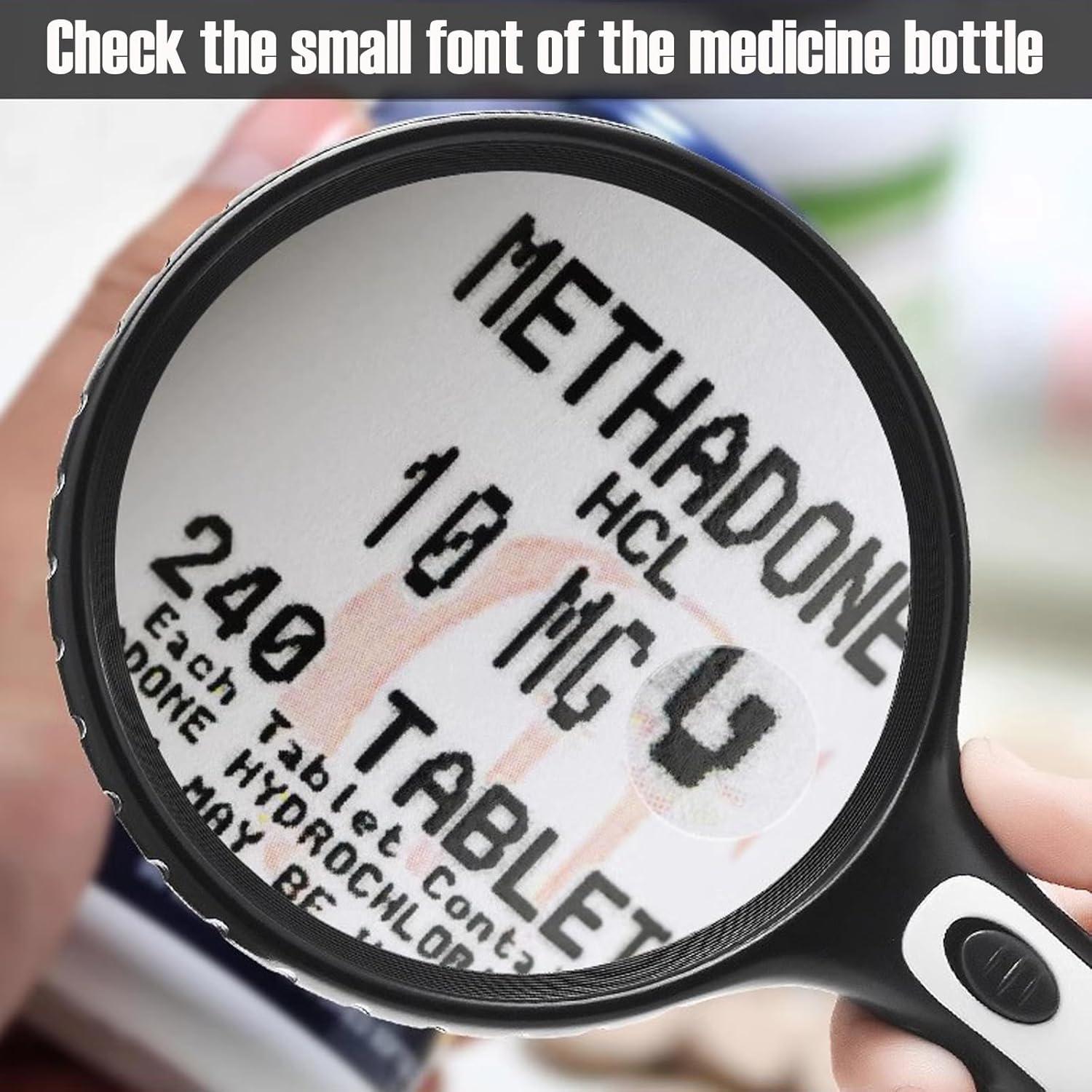 Lupa iluminada YJZXXLSH 3-30X con luz LED para lectura