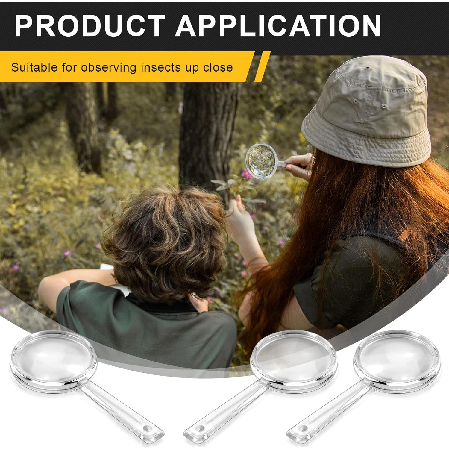 BILLIOTEAM Set de 40 Lentes de Aumento Acrílico 5X Mini