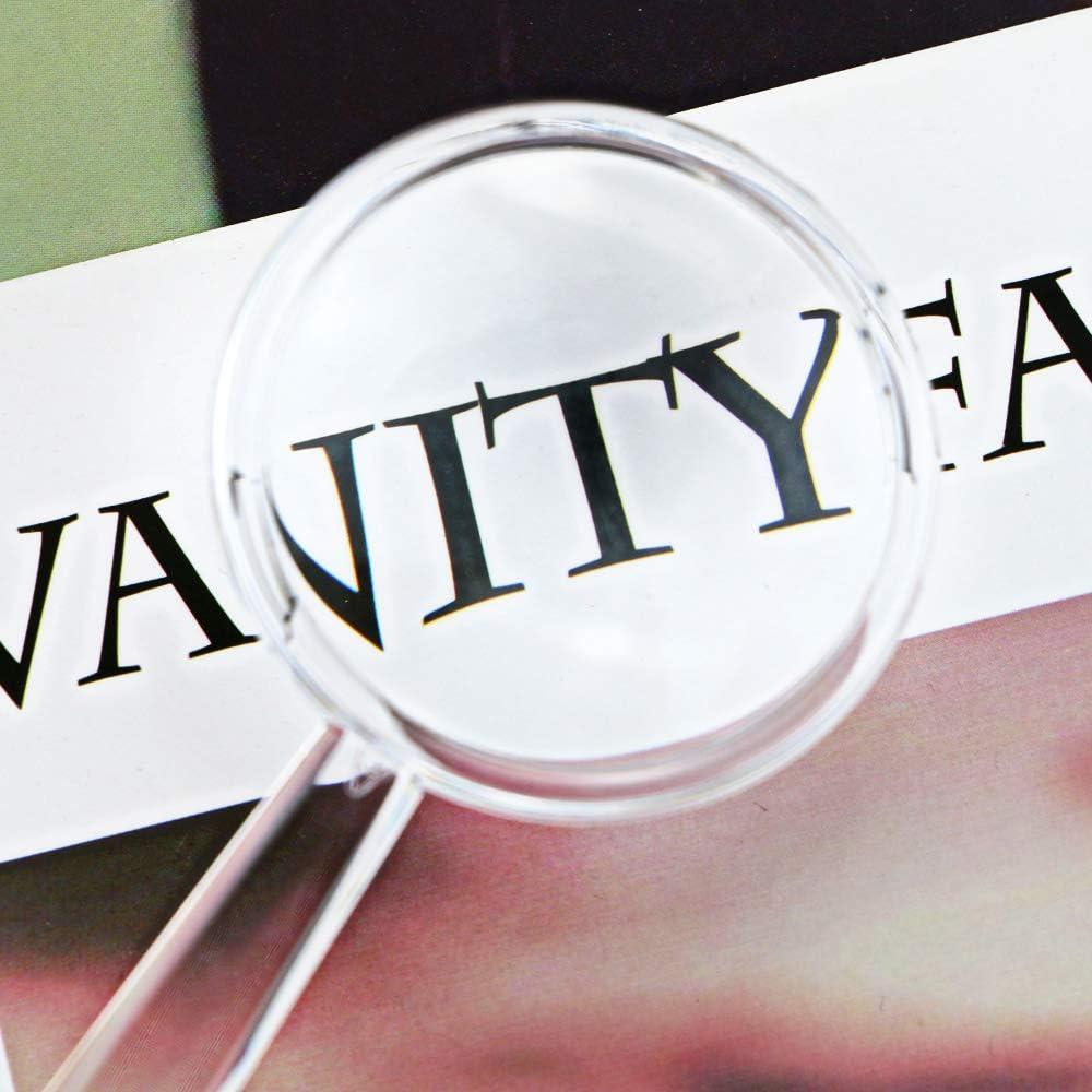 BILLIOTEAM Set de 40 Lentes de Aumento Acrílico 5X Mini