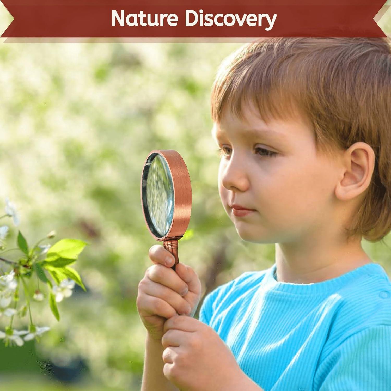 Lupa de Mano 6X Youeon con Mango de Metal - Portátil y Compacta