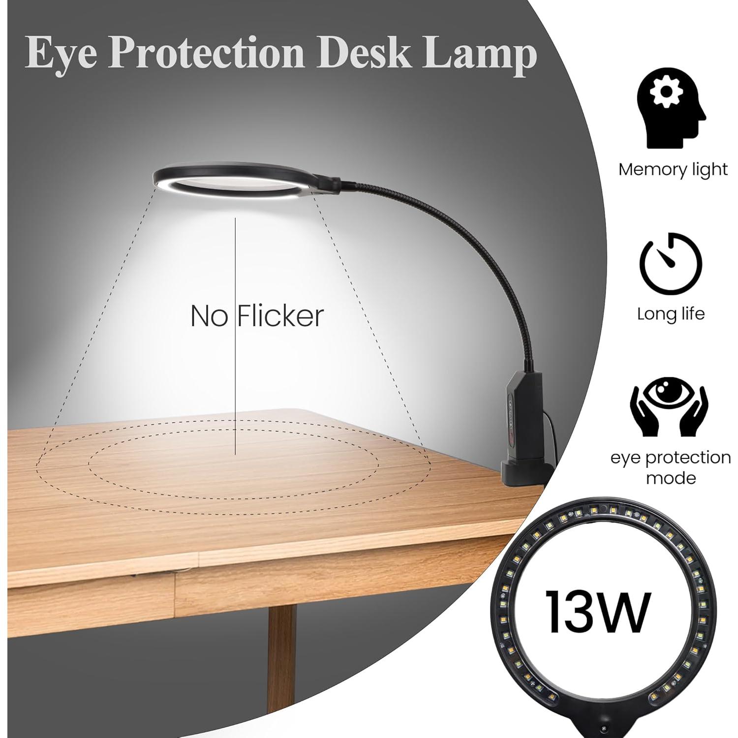 Lupa con Luz Nazano 15X y 8X con Soporte y 5 Modos LED