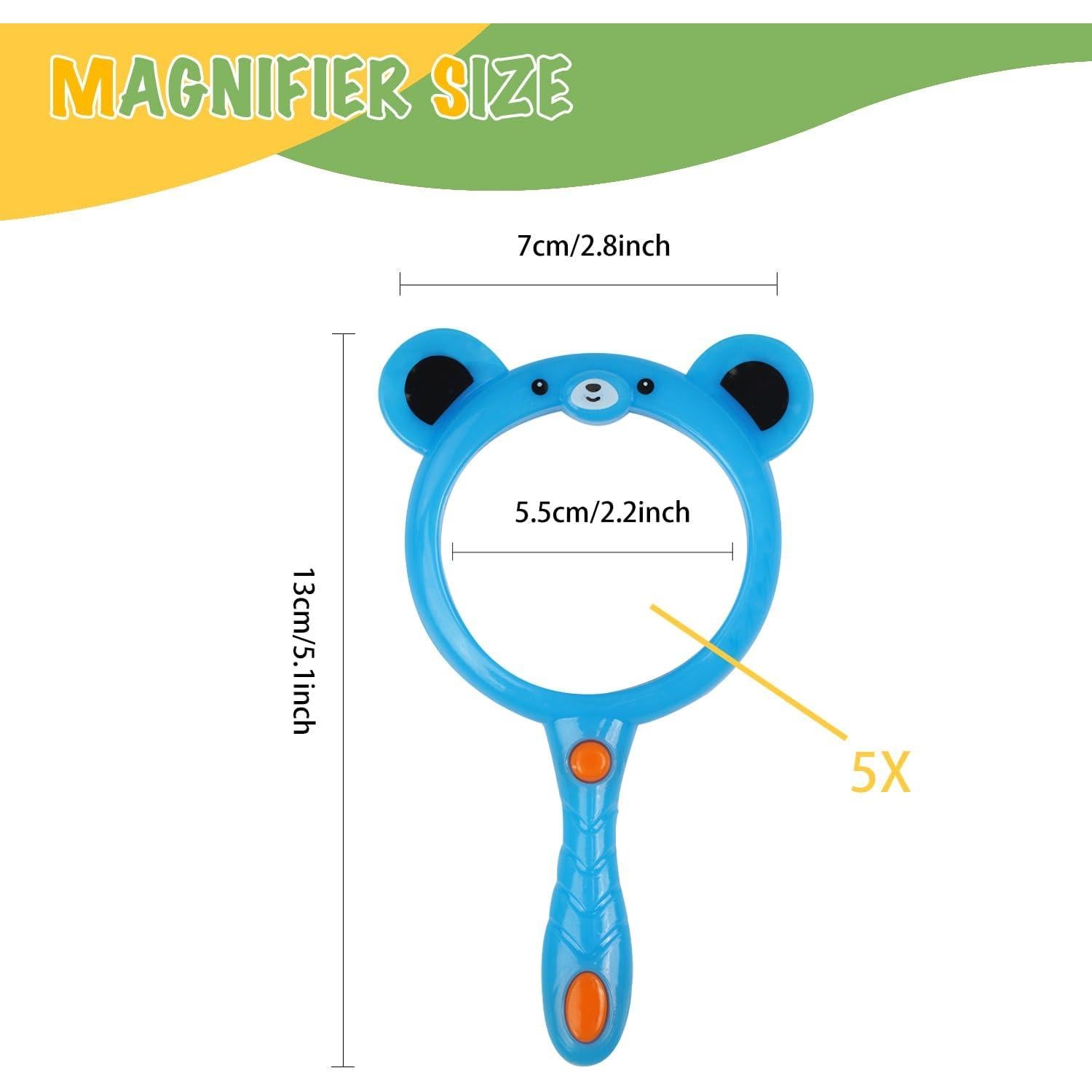 30 Lupas de Mano para Niños IRCHLYN 5X 55mm en 6 Colores