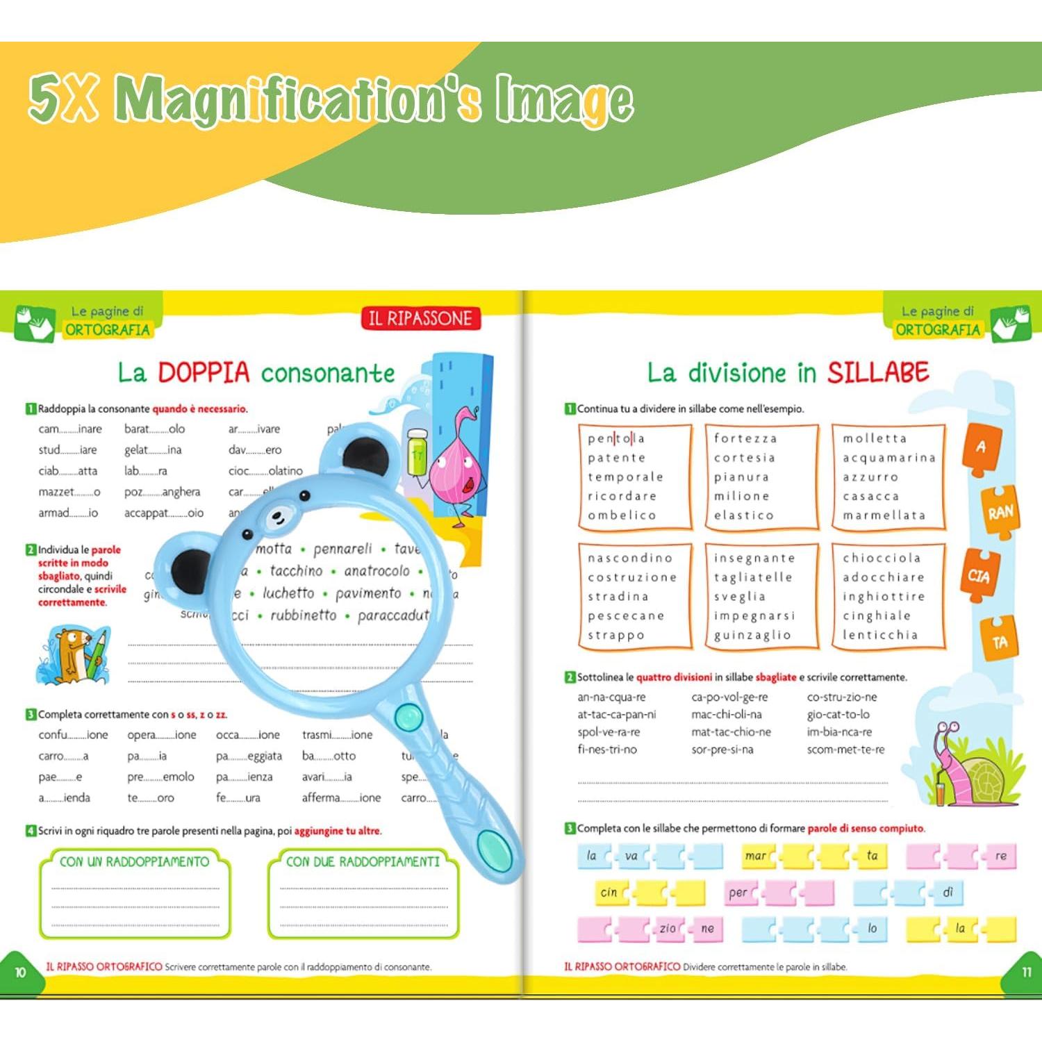 30 Lupas de Mano para Niños IRCHLYN 5X 55mm en 6 Colores
