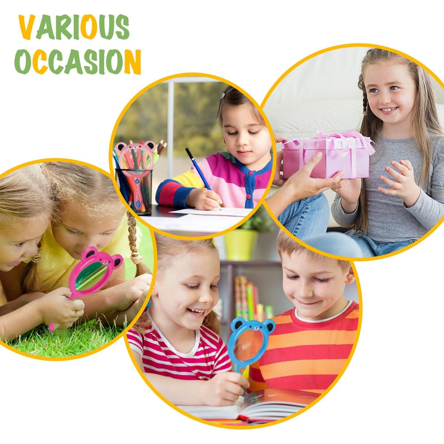 30 Lupas de Mano para Niños IRCHLYN 5X 55mm en 6 Colores