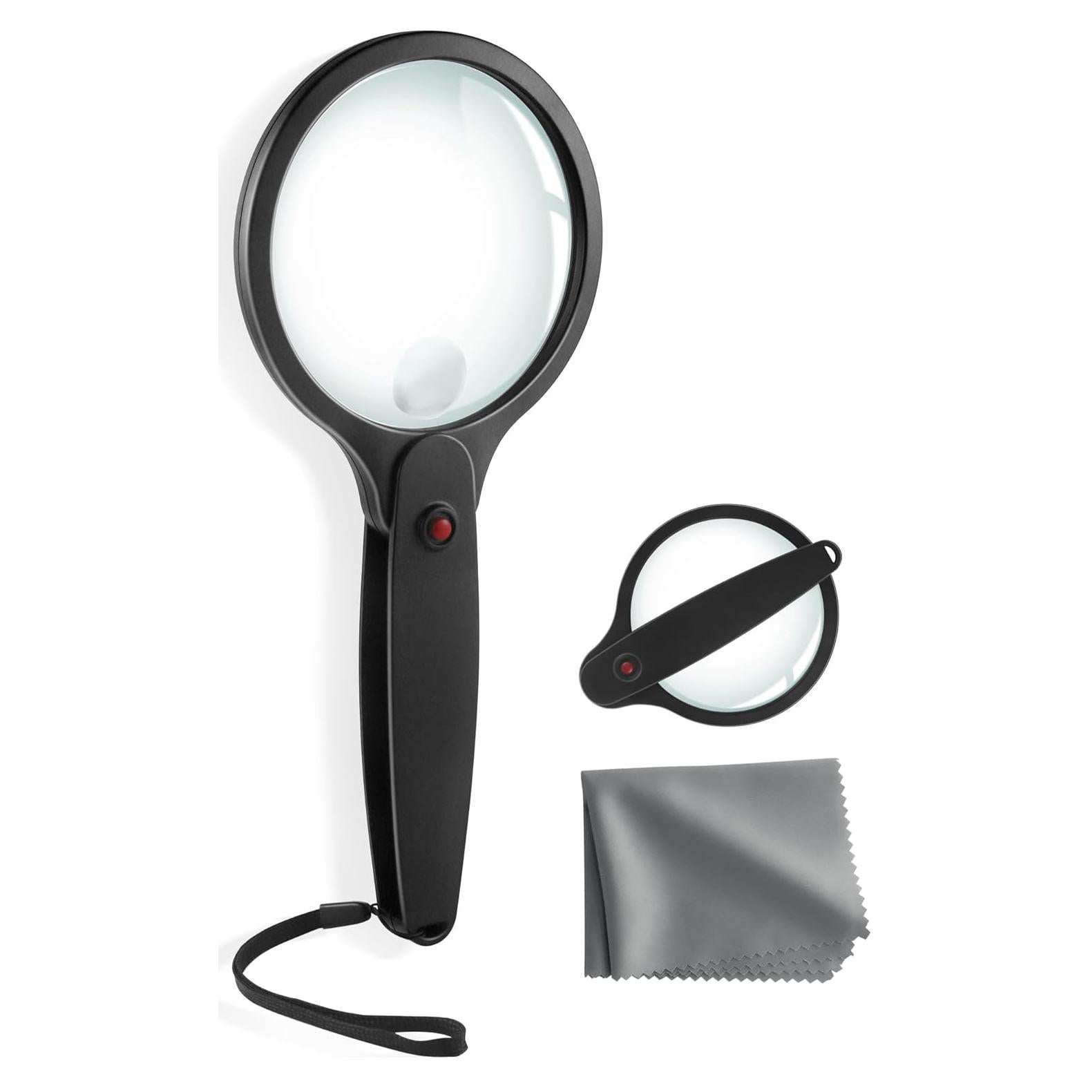 Lupa HDAJY 10X 30X Plegable 100mm para Lectura y Exploración