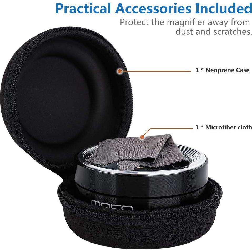 Lupa LED MoKo 5X con Luz para Lectura y Detalles Finos
