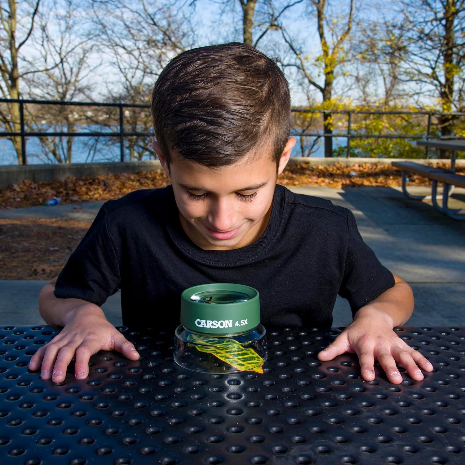 Lupa BugLoupe Carson HU-55 4.5x con soporte preenfocado