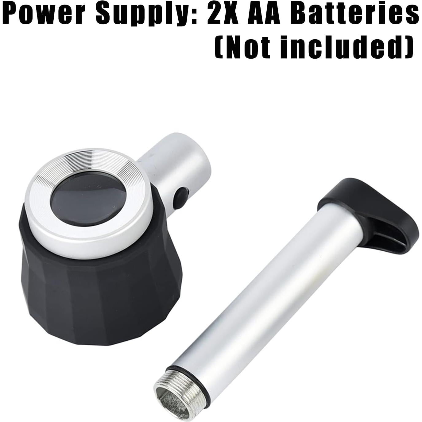 Lupa óptica 10X con luz LED Vludiss y estuche