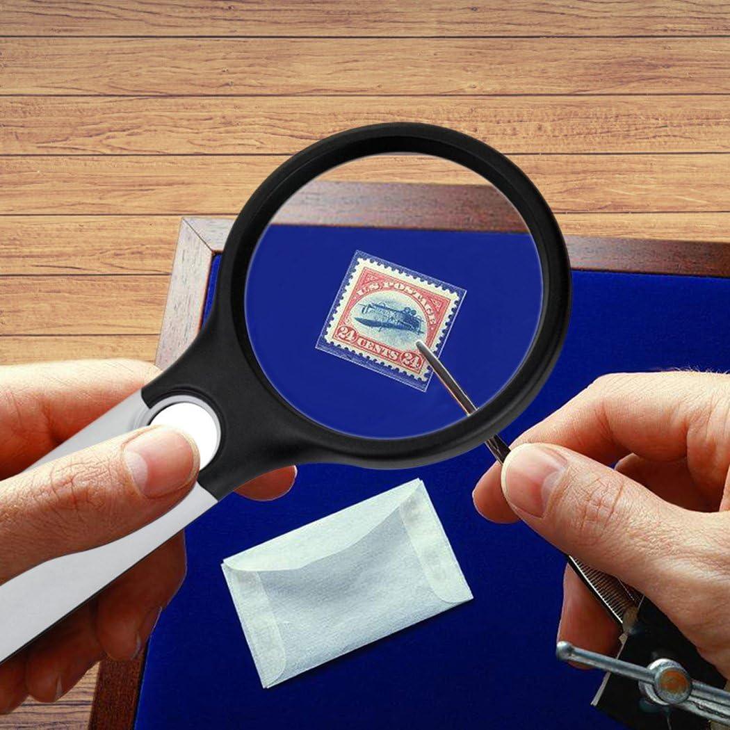 Paquete de 2 Lentes de Aumento Marrywindix 3X 45X con LED