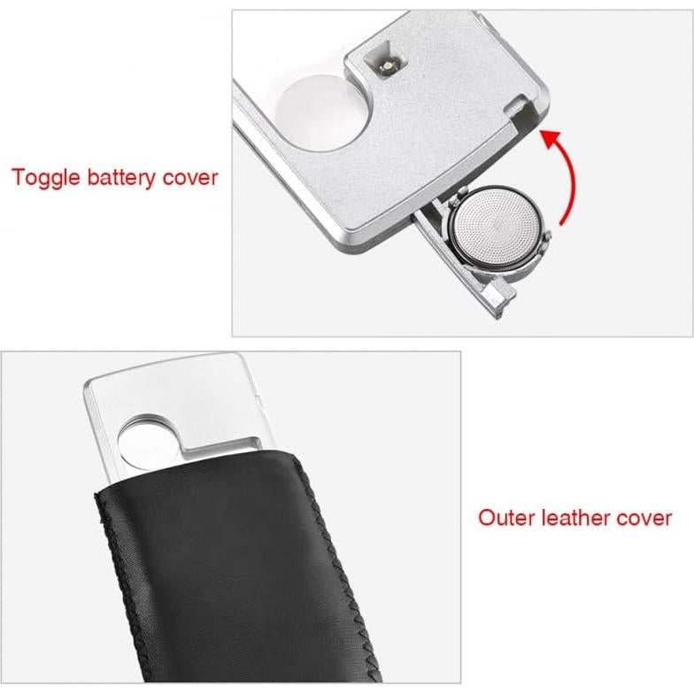 Lupa con Luz LED 3X 6X Smgda - 2 Piezas Portátil con Funda