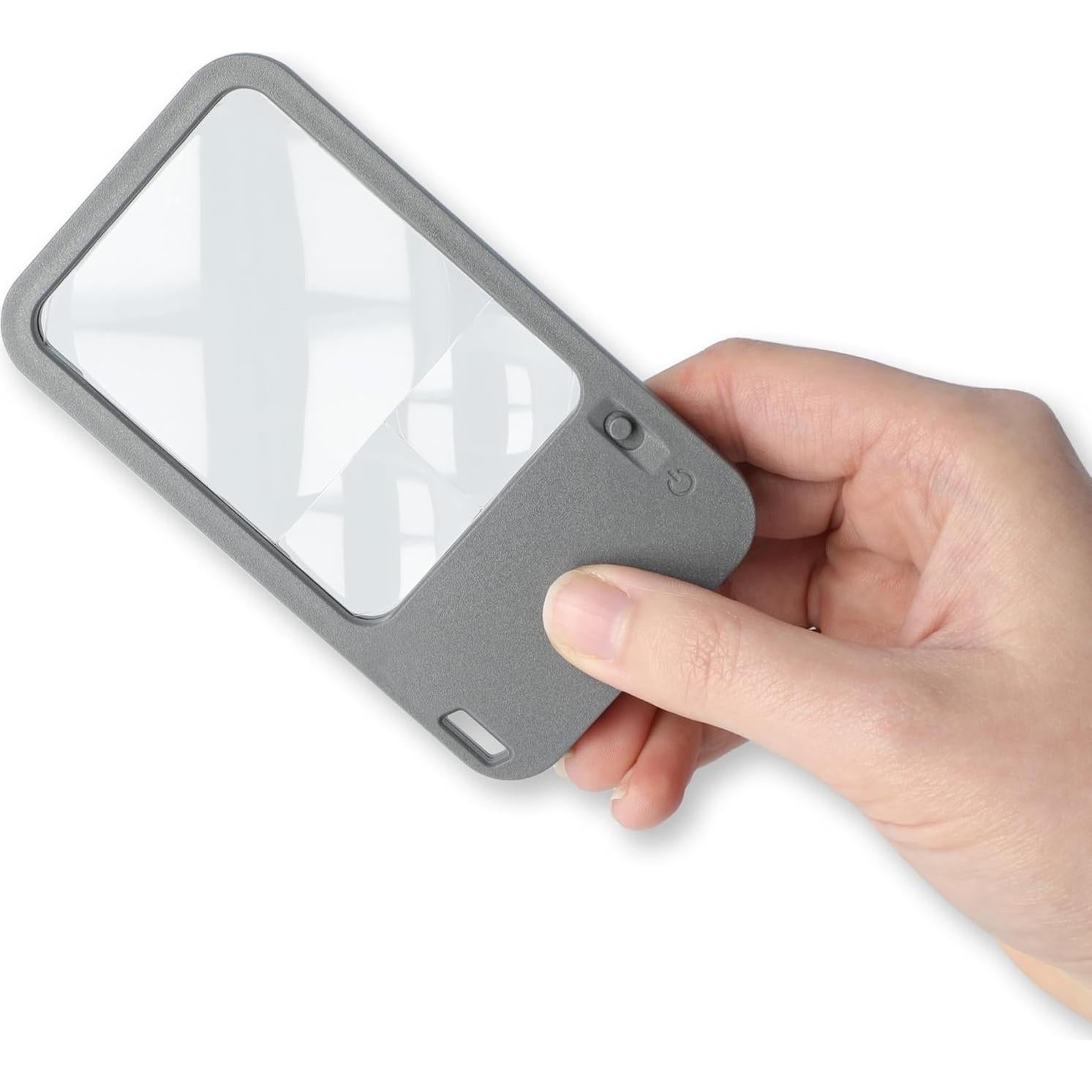 Lupa de bolsillo iluminada LED Carson PM-33, 3 aumentos