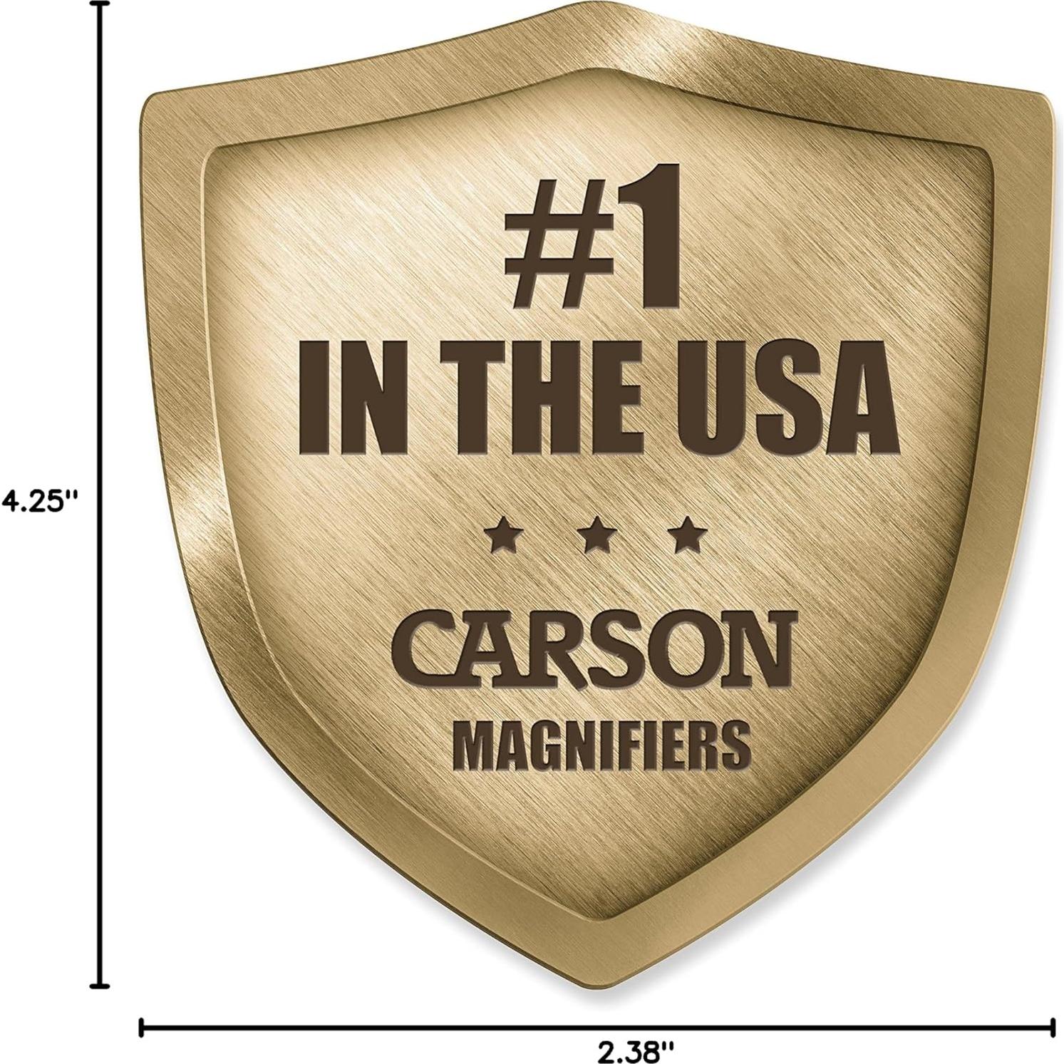 Lupa de bolsillo iluminada LED Carson PM-33, 3 aumentos