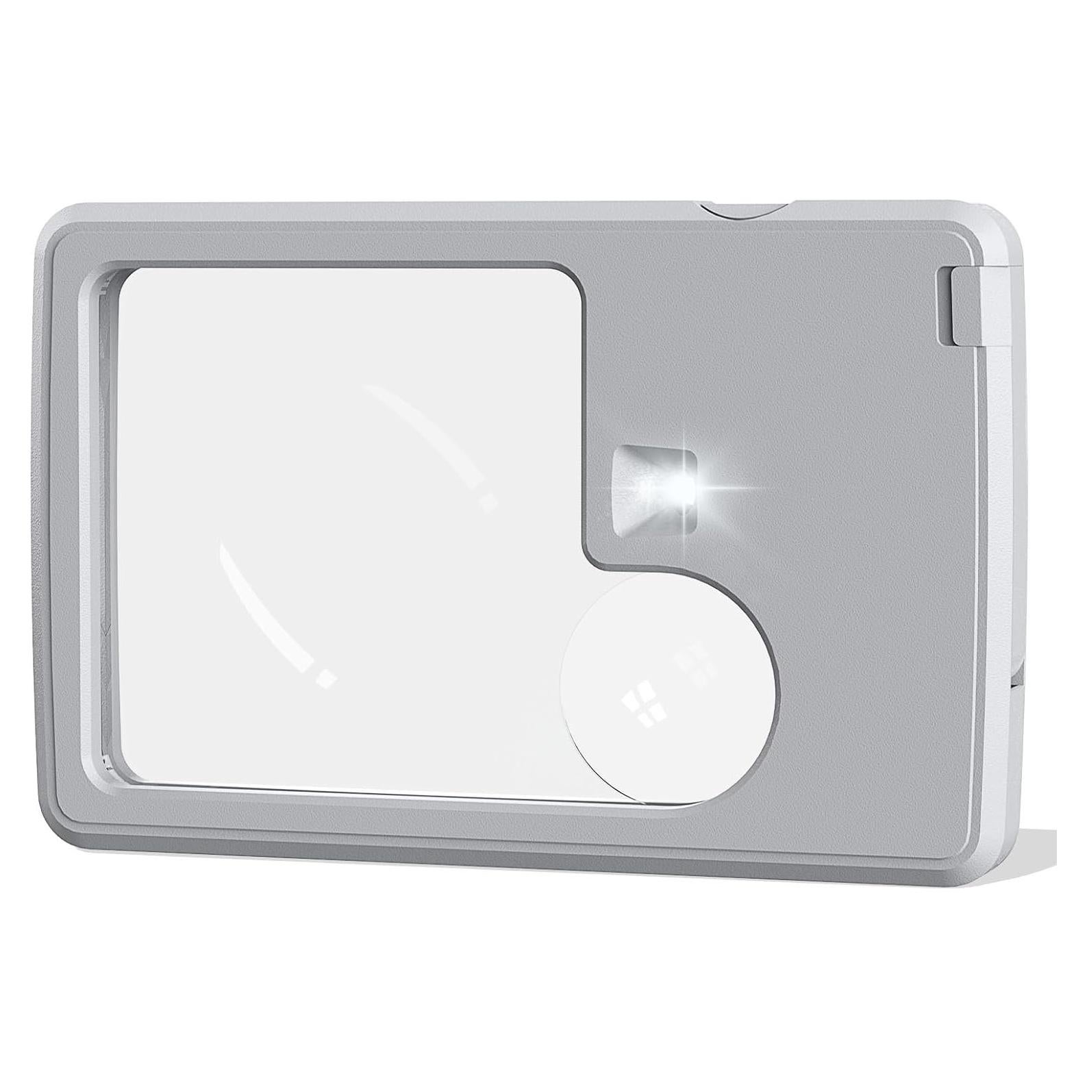 Lupa de Mano Inaepeak con Luz LED 3X 6X y Estuche Negro